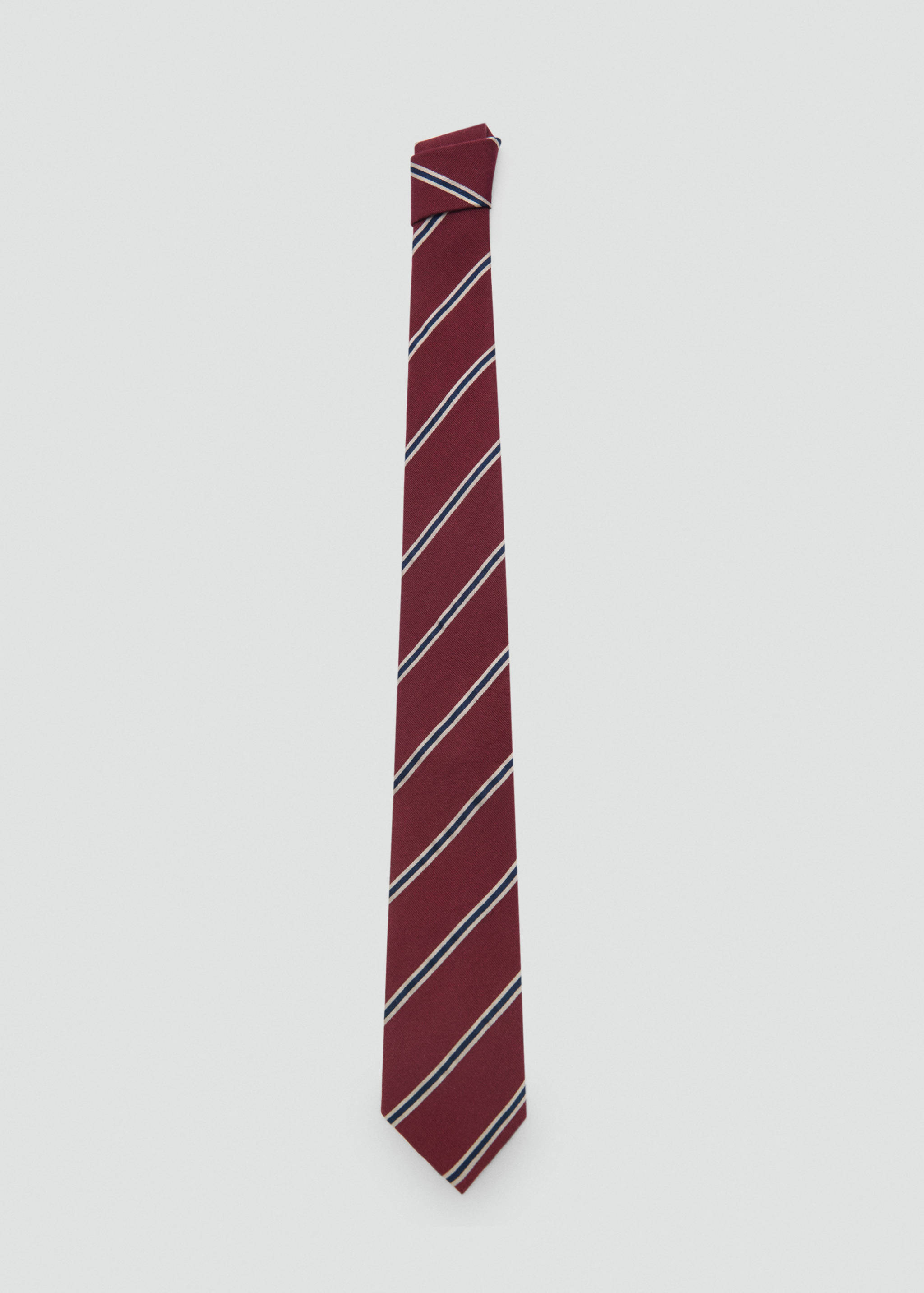 Striped silk cotton tie - Article without model