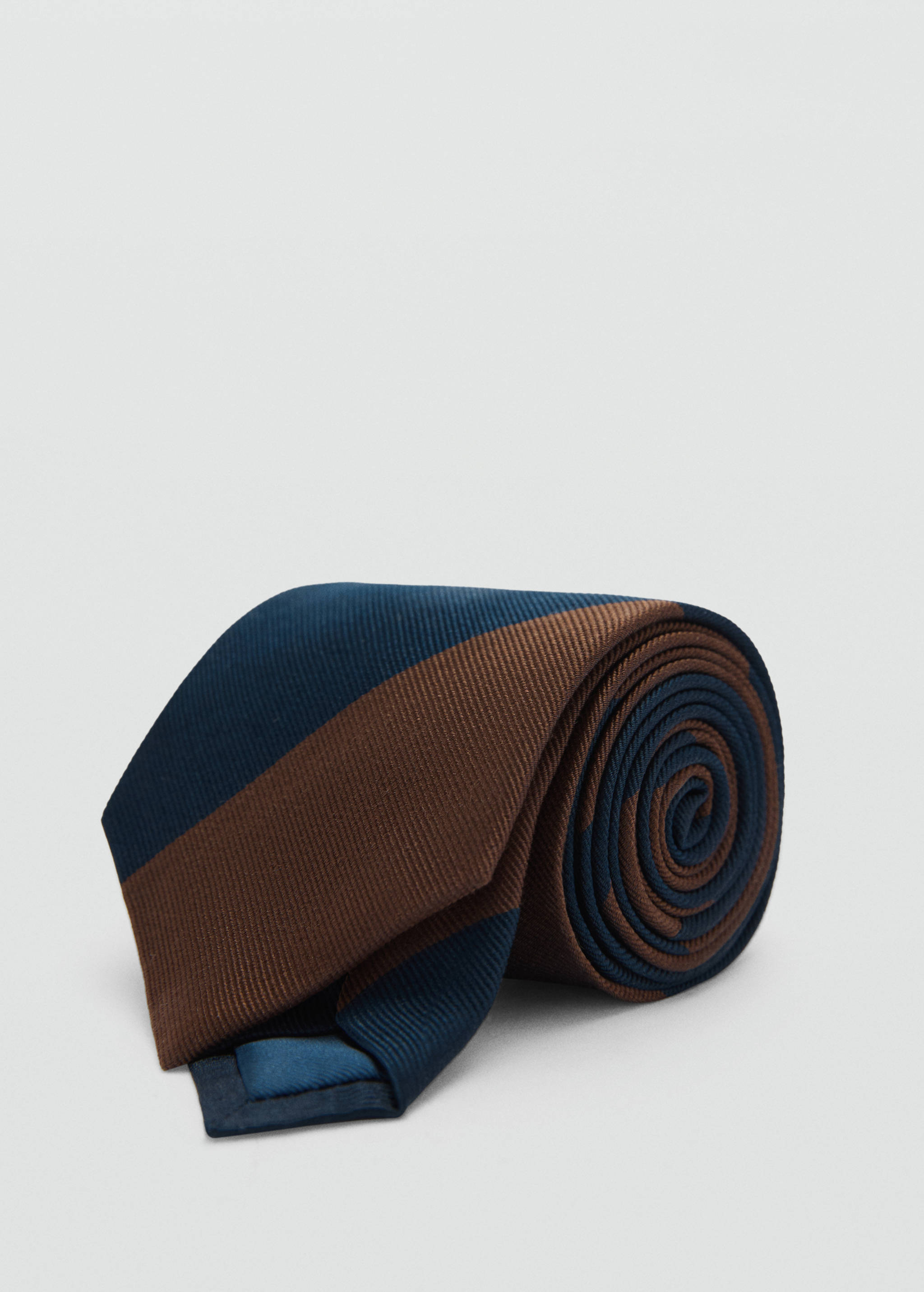 Striped silk tie - Medium plane