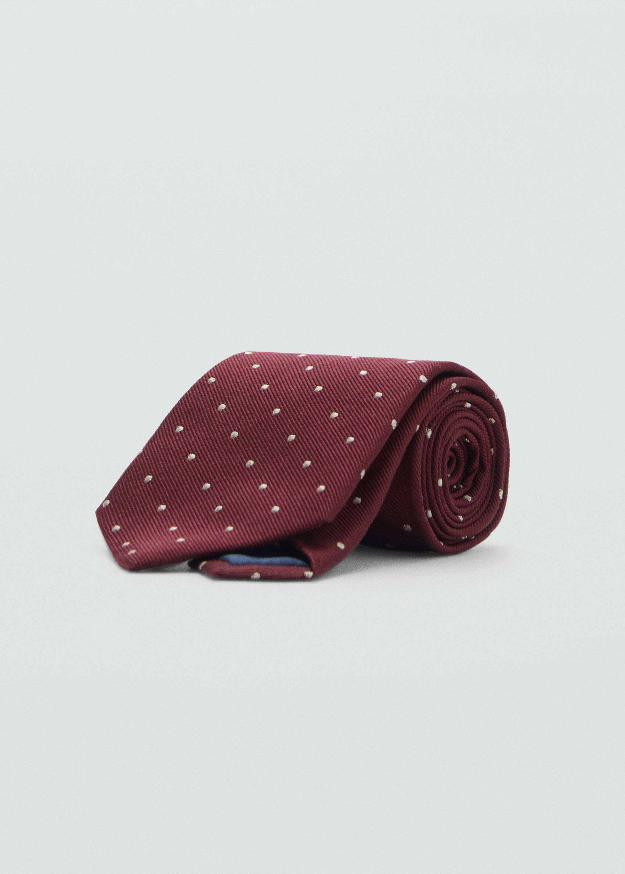 Polka-dot silk tie - Medium plane