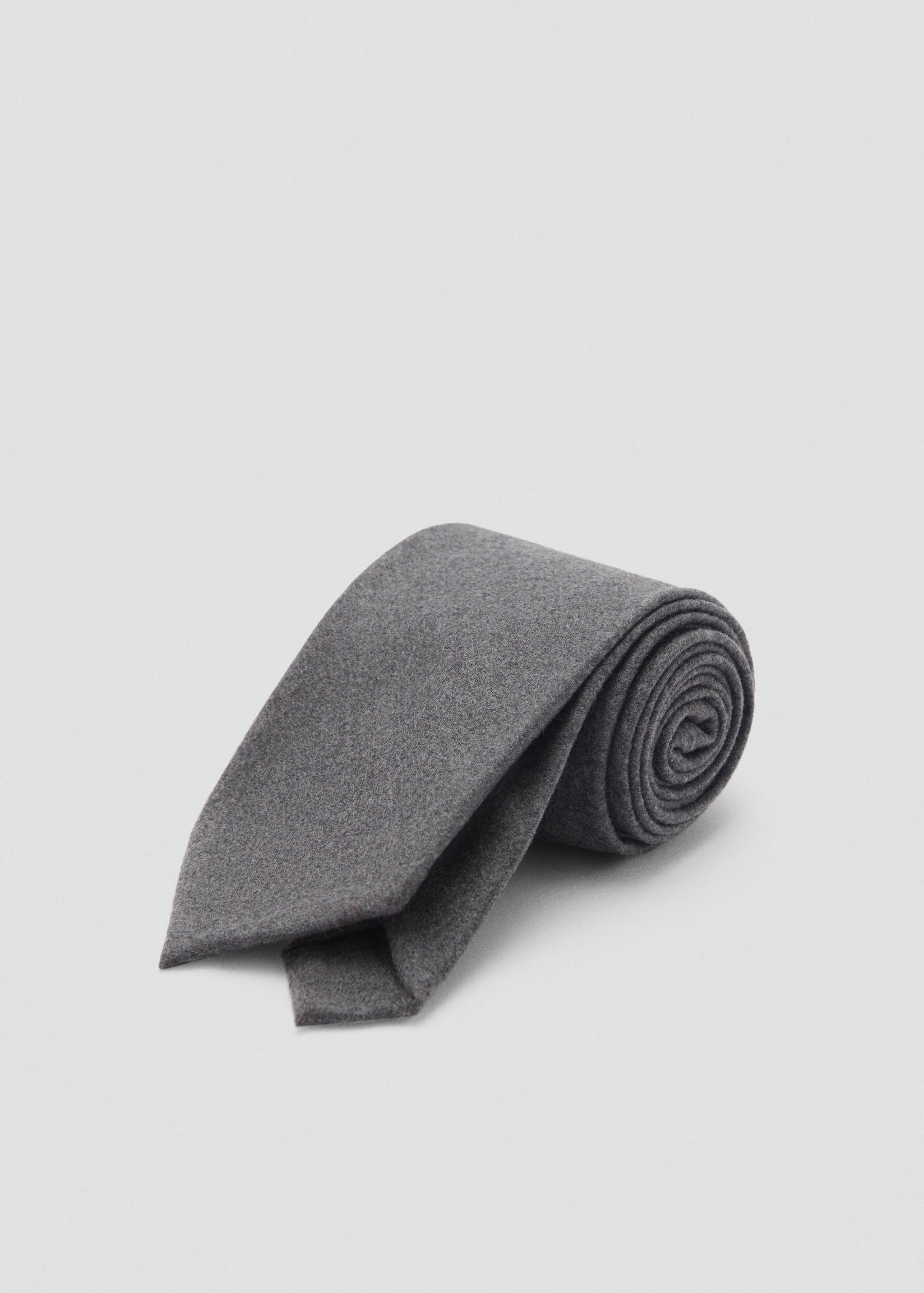 100% wool plain tie - Medium plane
