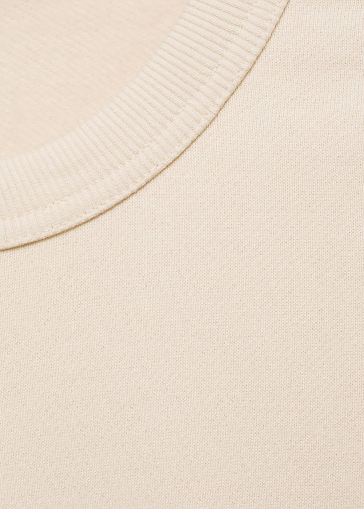 Regular-fit cotton sweatshirt — Ecru