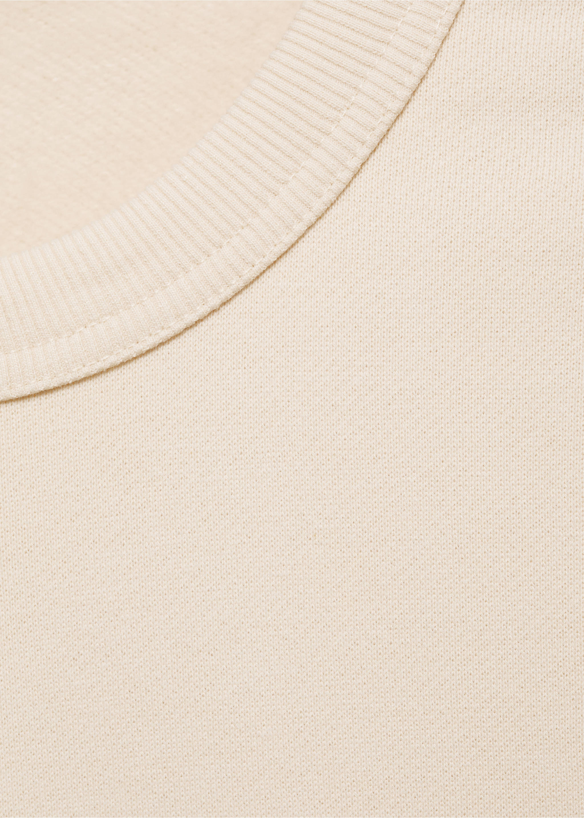 Regular kesim pamuklu sweatshirt - Ürün detayı 8, Ekrü. Ref: 87010620-00.