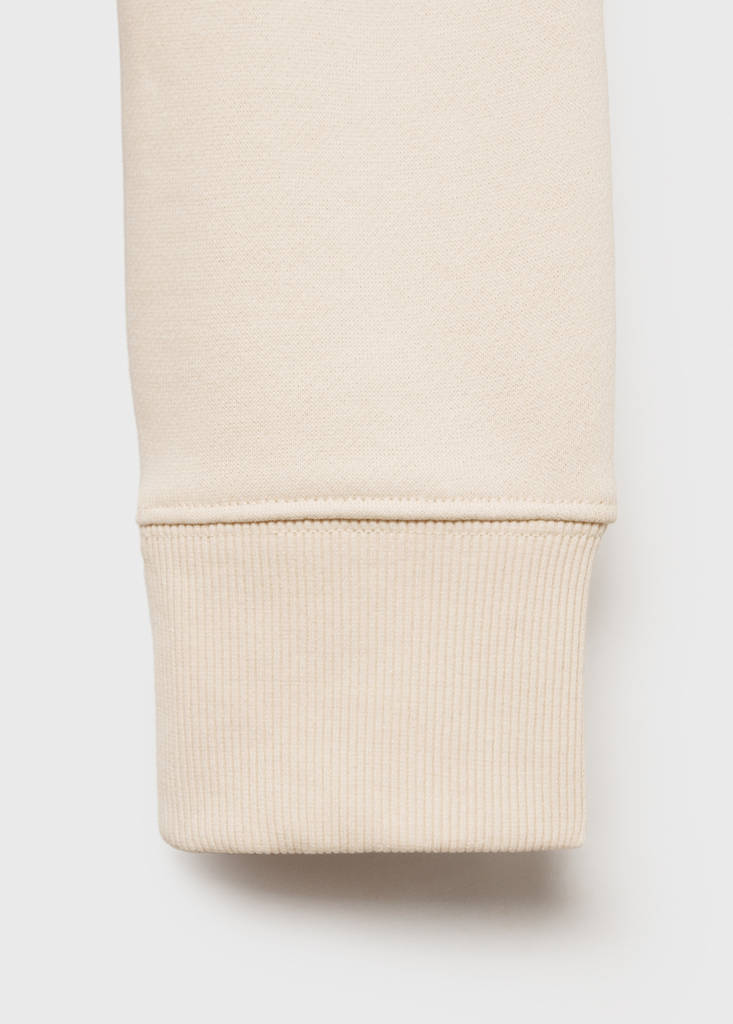 Regular-fit cotton sweatshirt — Ecru