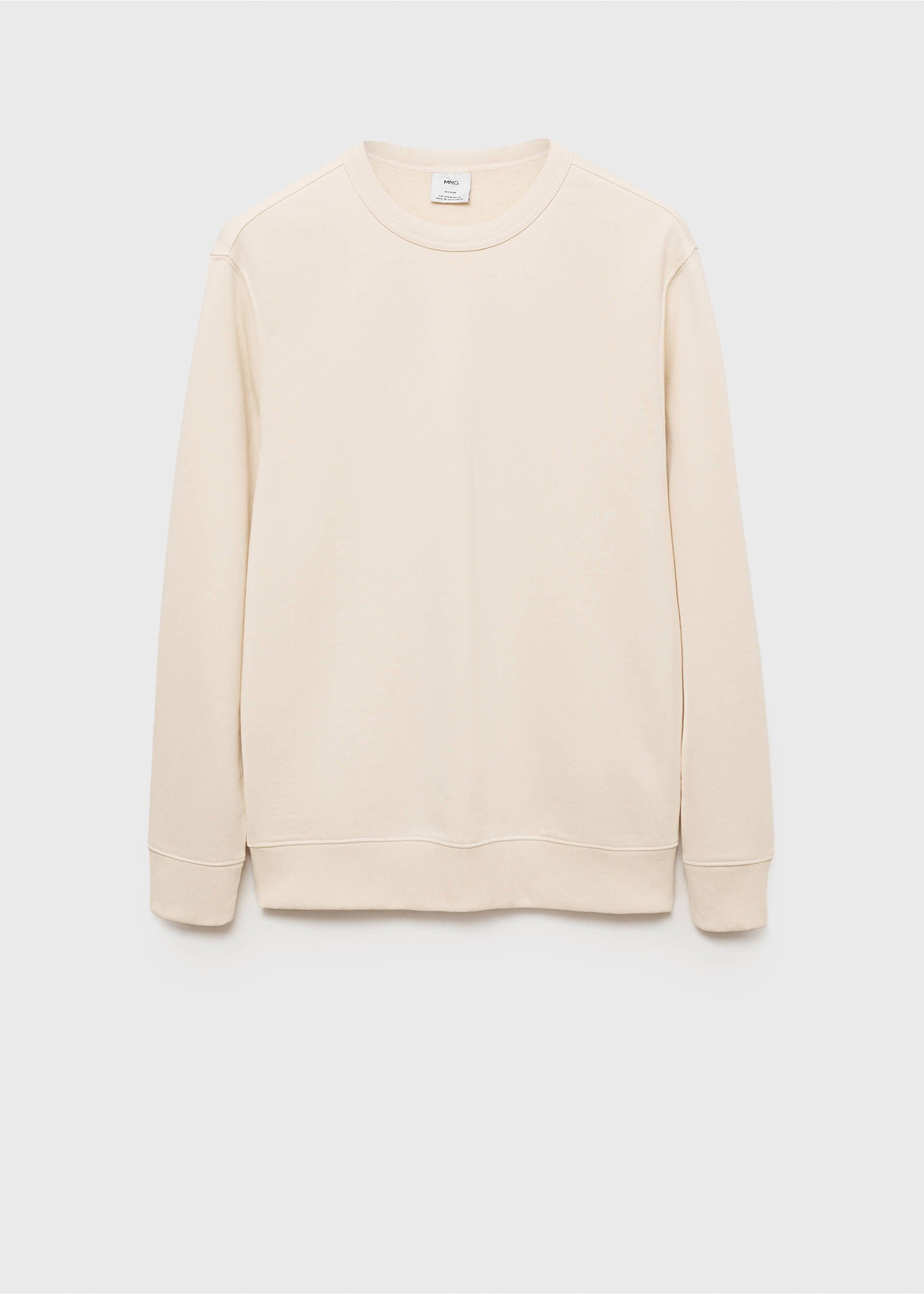 Regular kesim pamuklu sweatshirt - Modelsiz ürün, Ekrü. Ref: 87010620-00.