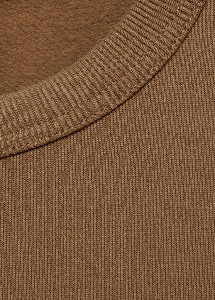 Regular-fit cotton sweatshirt — Medium Brown