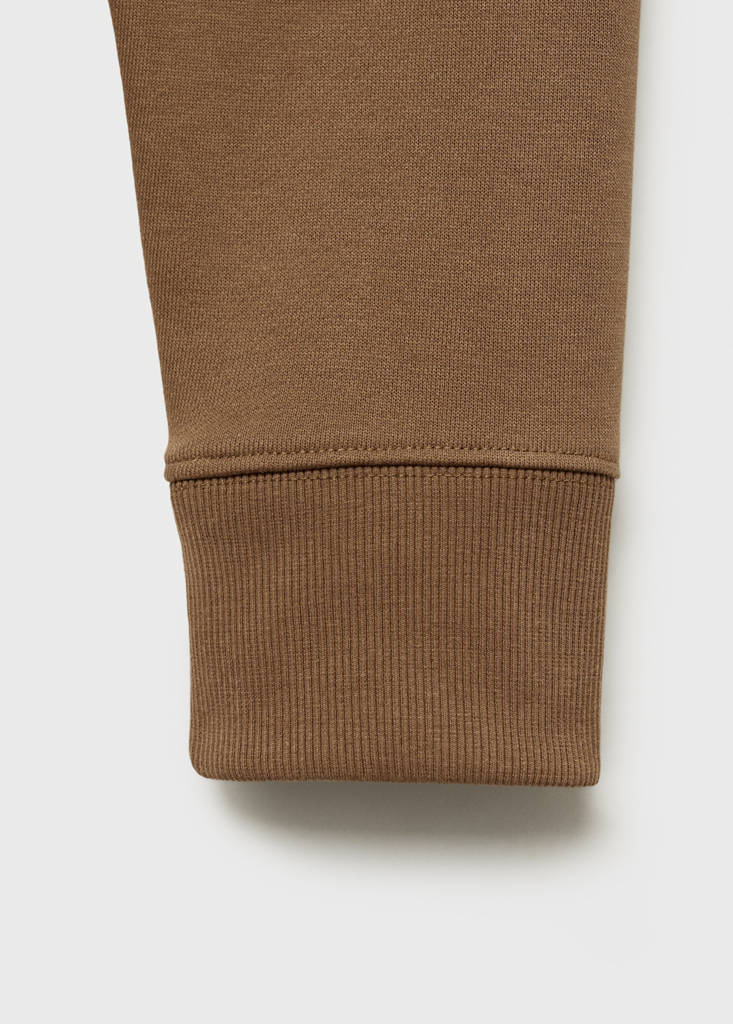 Regular-fit cotton sweatshirt — Medium Brown