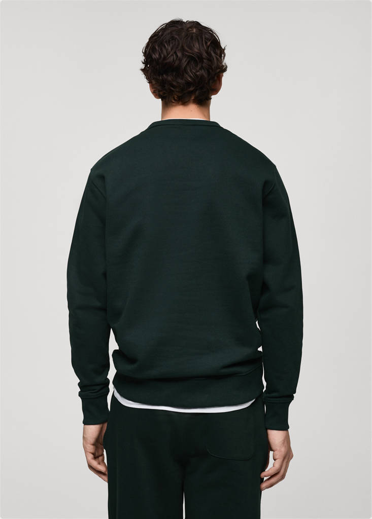 Regular-fit cotton sweatshirt — Green