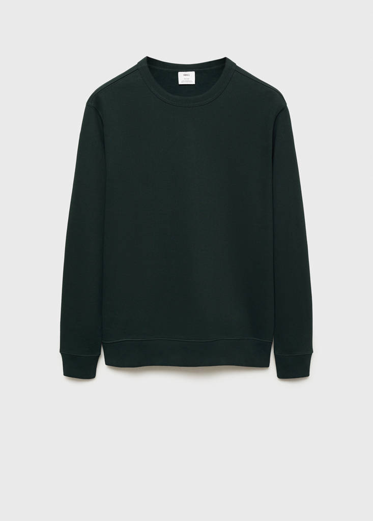 Regular-fit cotton sweatshirt — Green