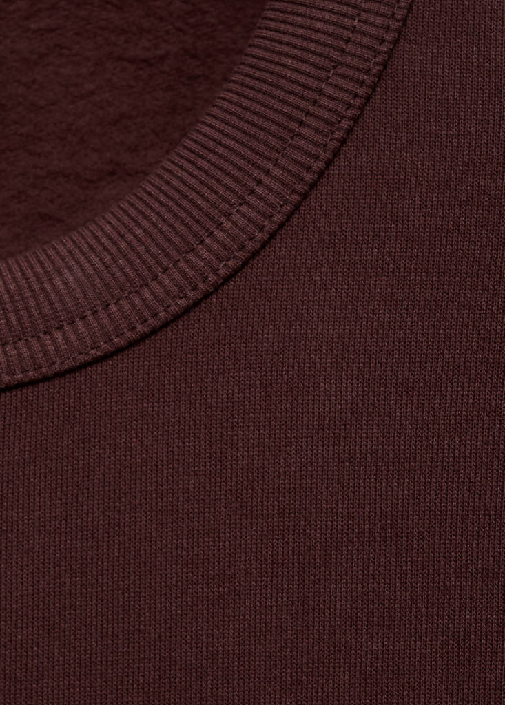 Regular-fit cotton sweatshirt — Burgundy