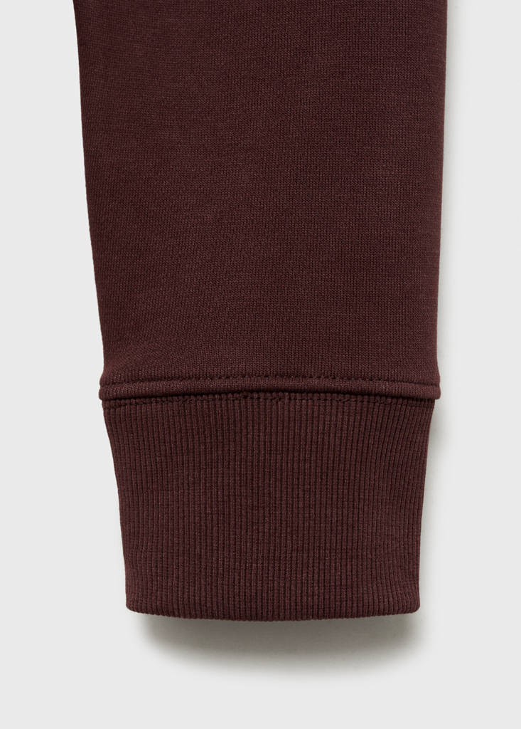 Regular-fit cotton sweatshirt — Burgundy