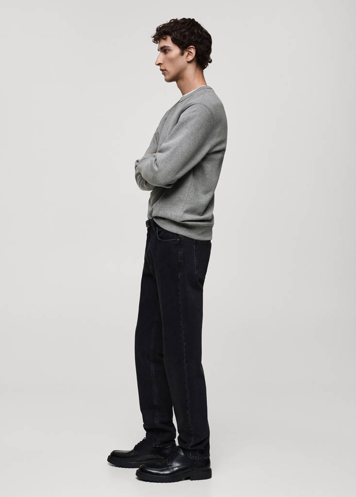 Regular-fit cotton sweatshirt — Medium Heather Grey