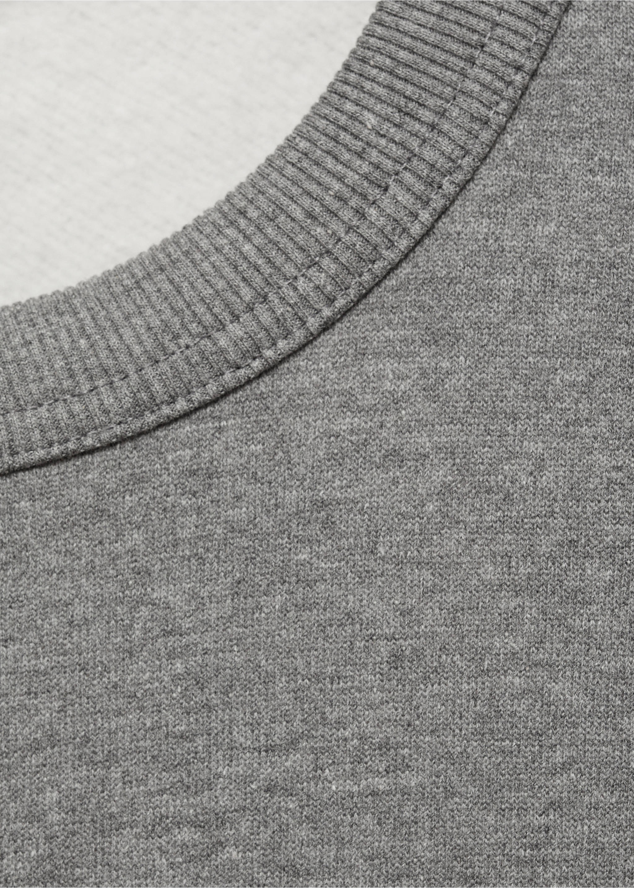 Regular-fit cotton sweatshirt - Details of the article 8, Medium Heather Grey. Ref: 87010620-00.