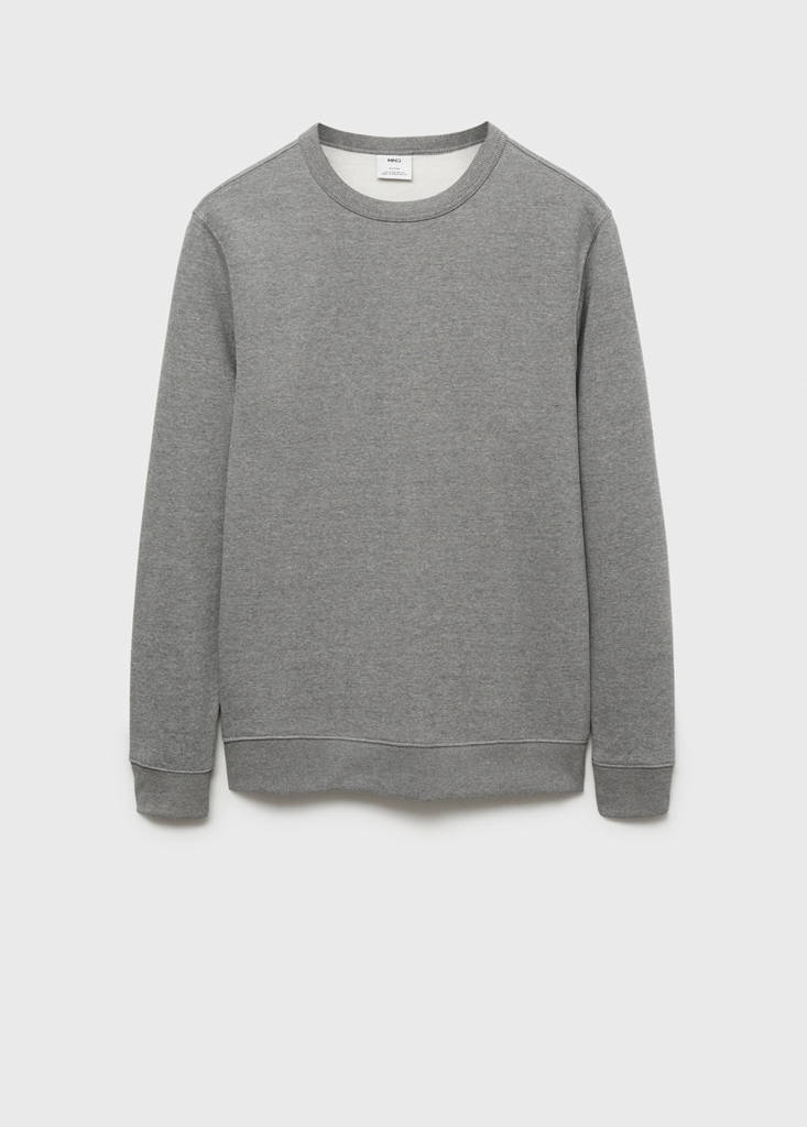 Regular-fit cotton sweatshirt — Medium Heather Grey