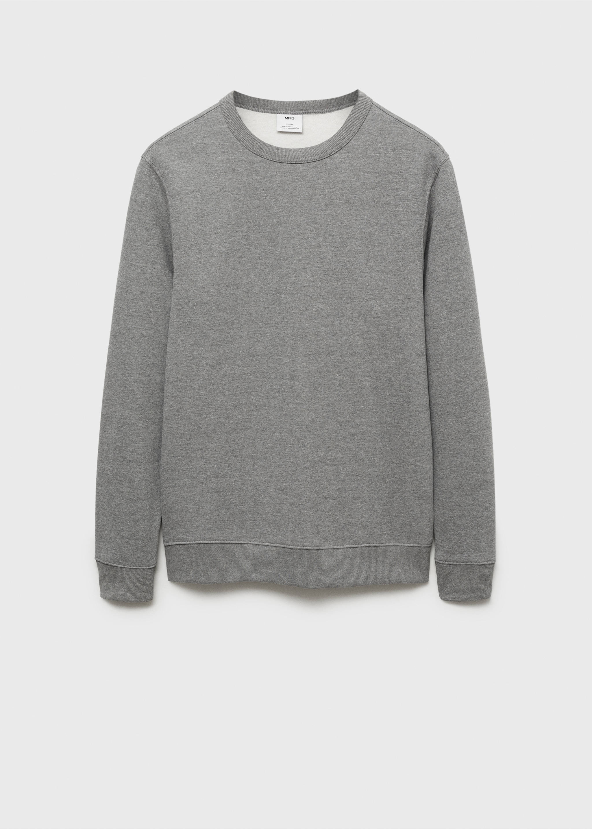 Regular-fit cotton sweatshirt - Article without model, Medium Heather Grey. Ref: 87010620-00.