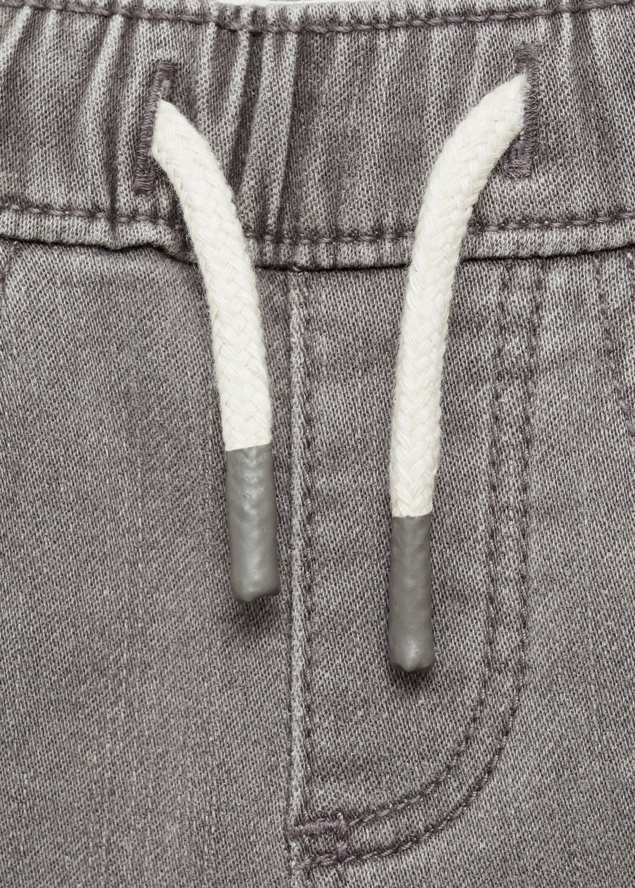 Lace drawstring waist jeans - Details of the article 8