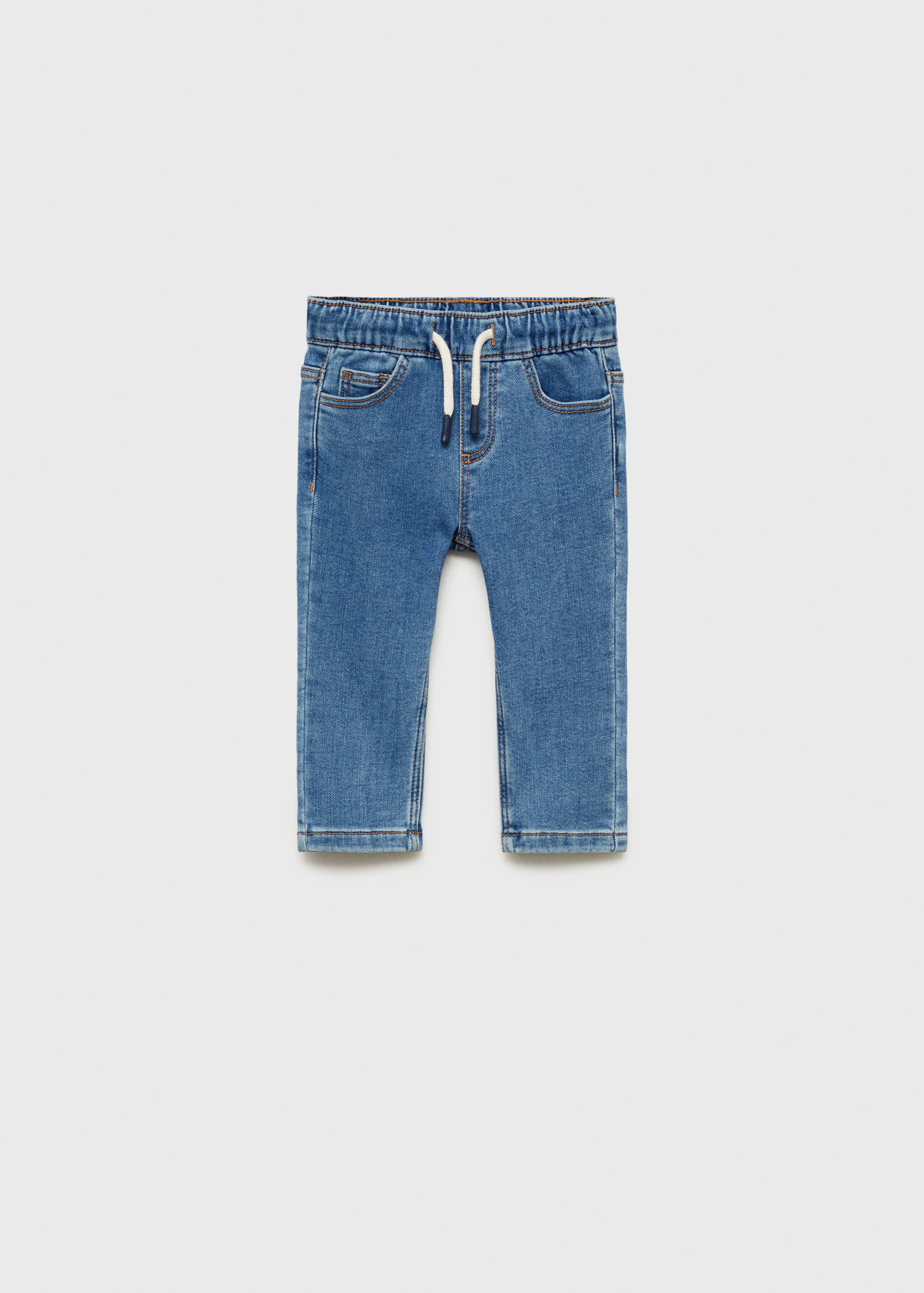 Lace drawstring waist jeans - Article without model