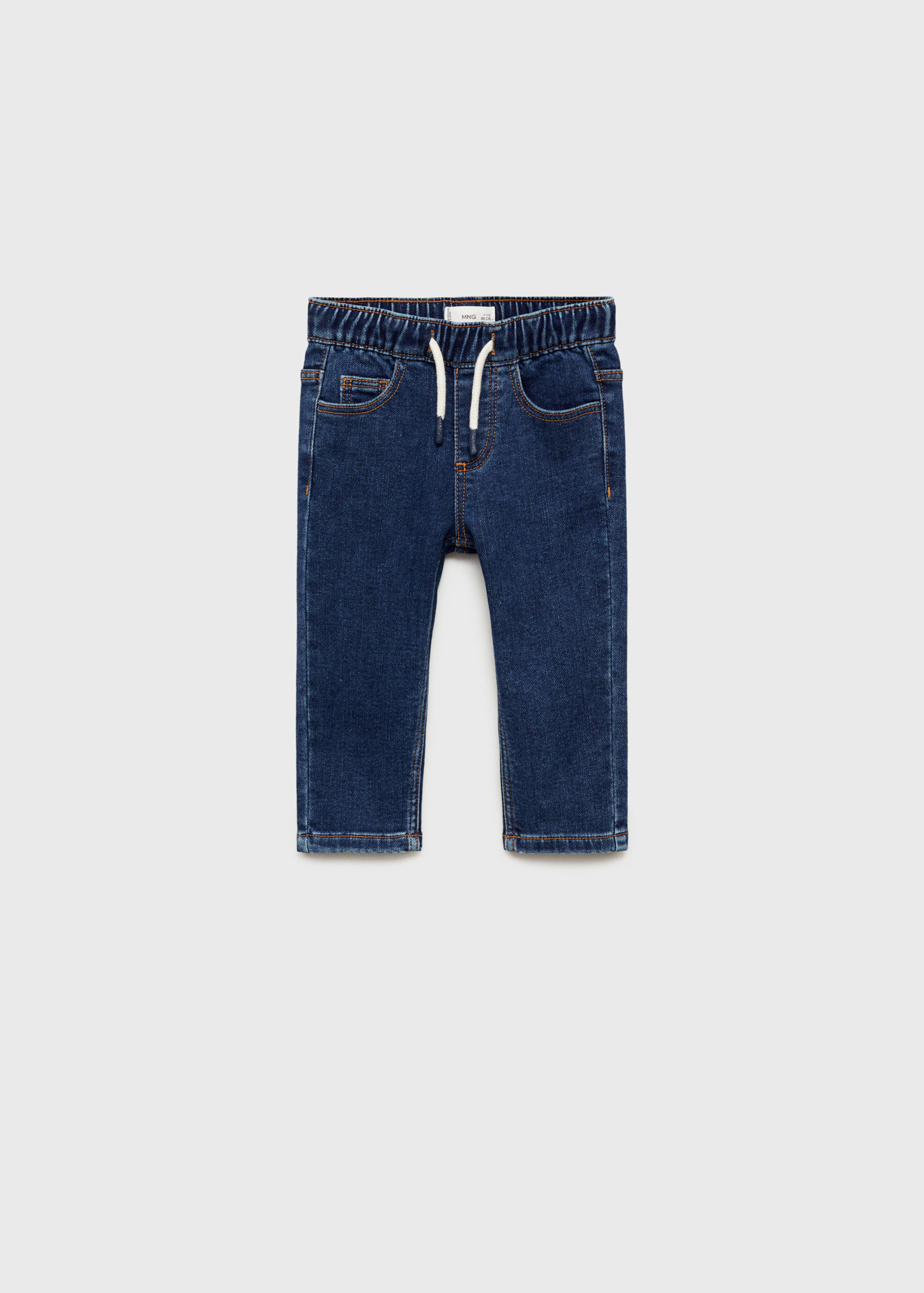 Lace drawstring waist jeans - Article without model
