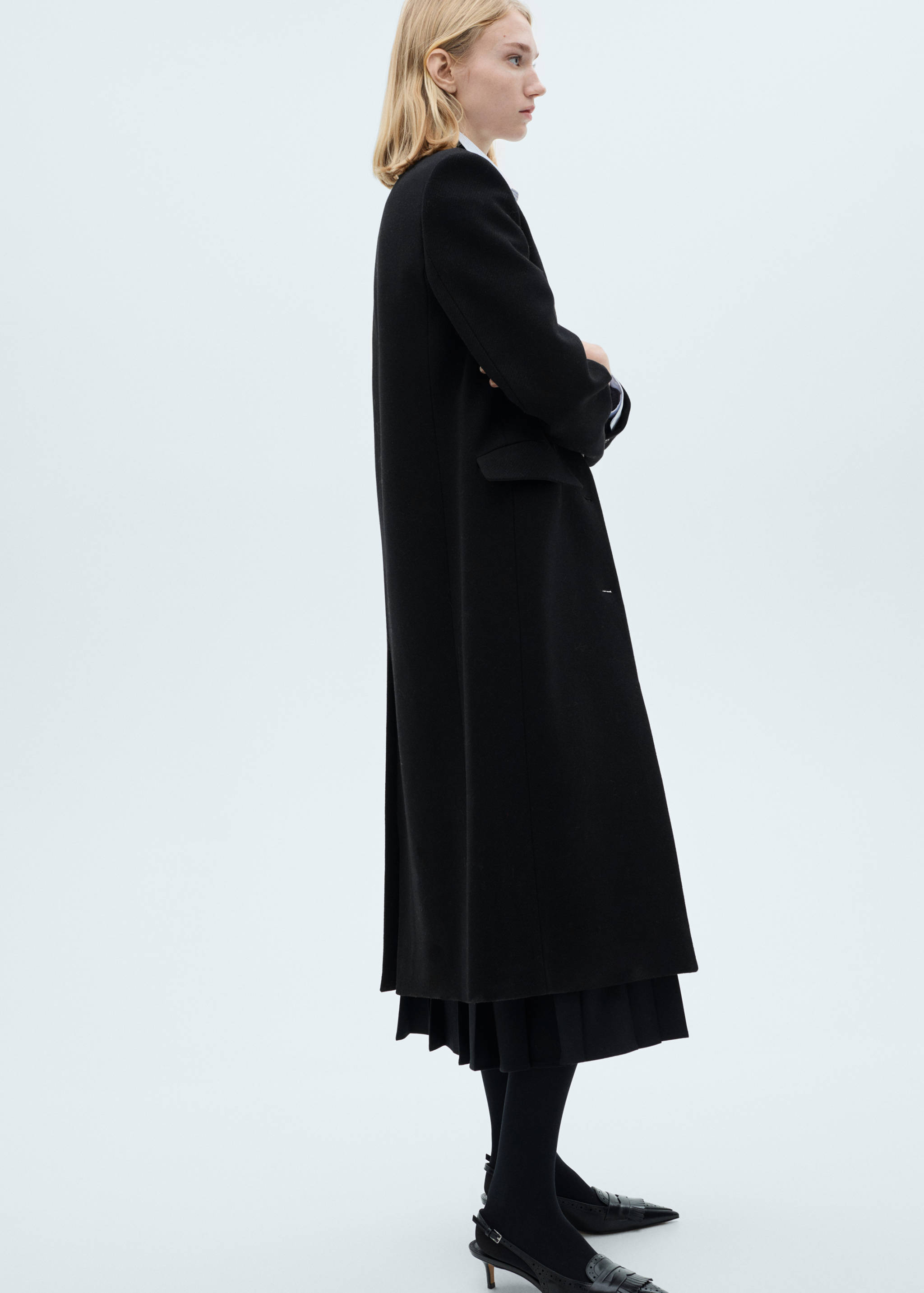 Long structured wool coat - Details of the article 2