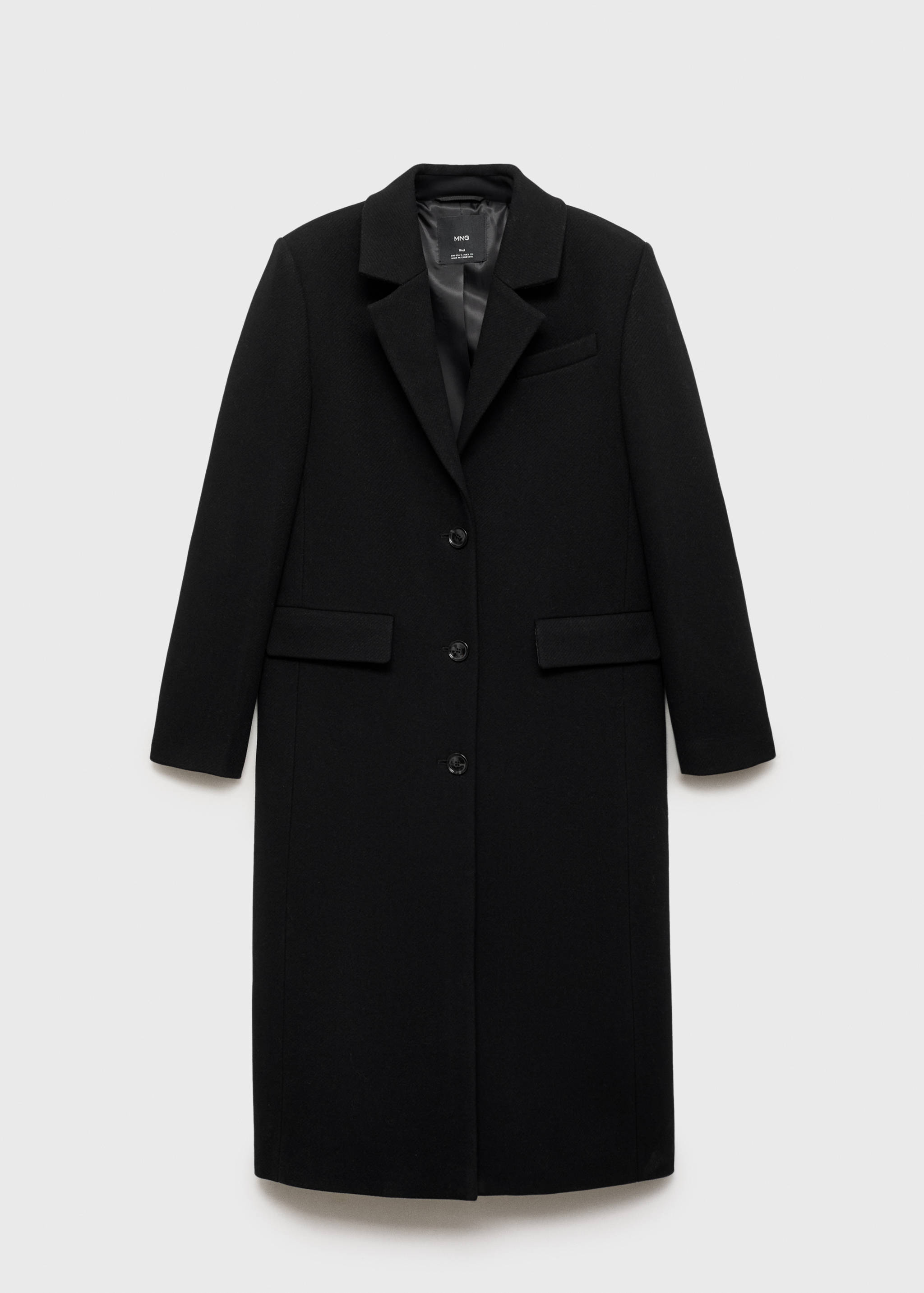Long structured wool coat - Article without model