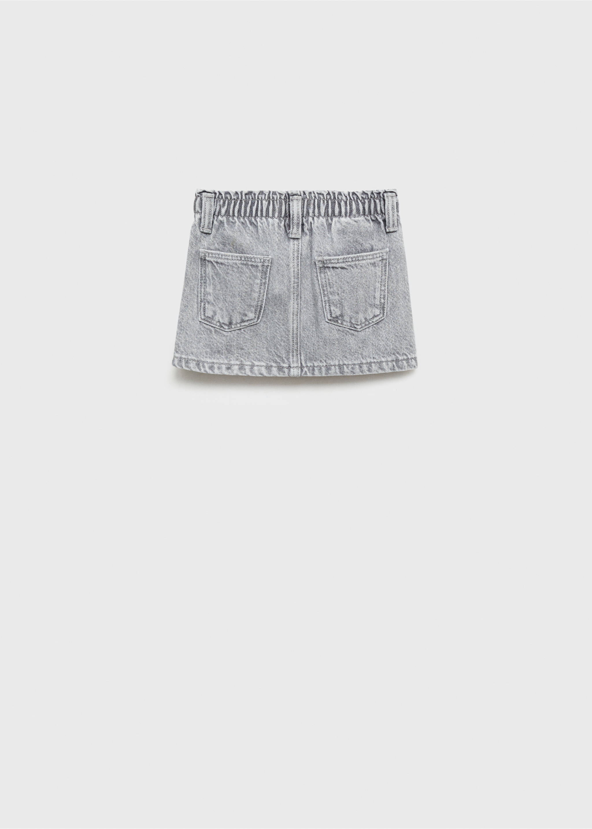 Denim skirt - Reverse of the article, Light Grey Denim. Ref: 87010627-00.