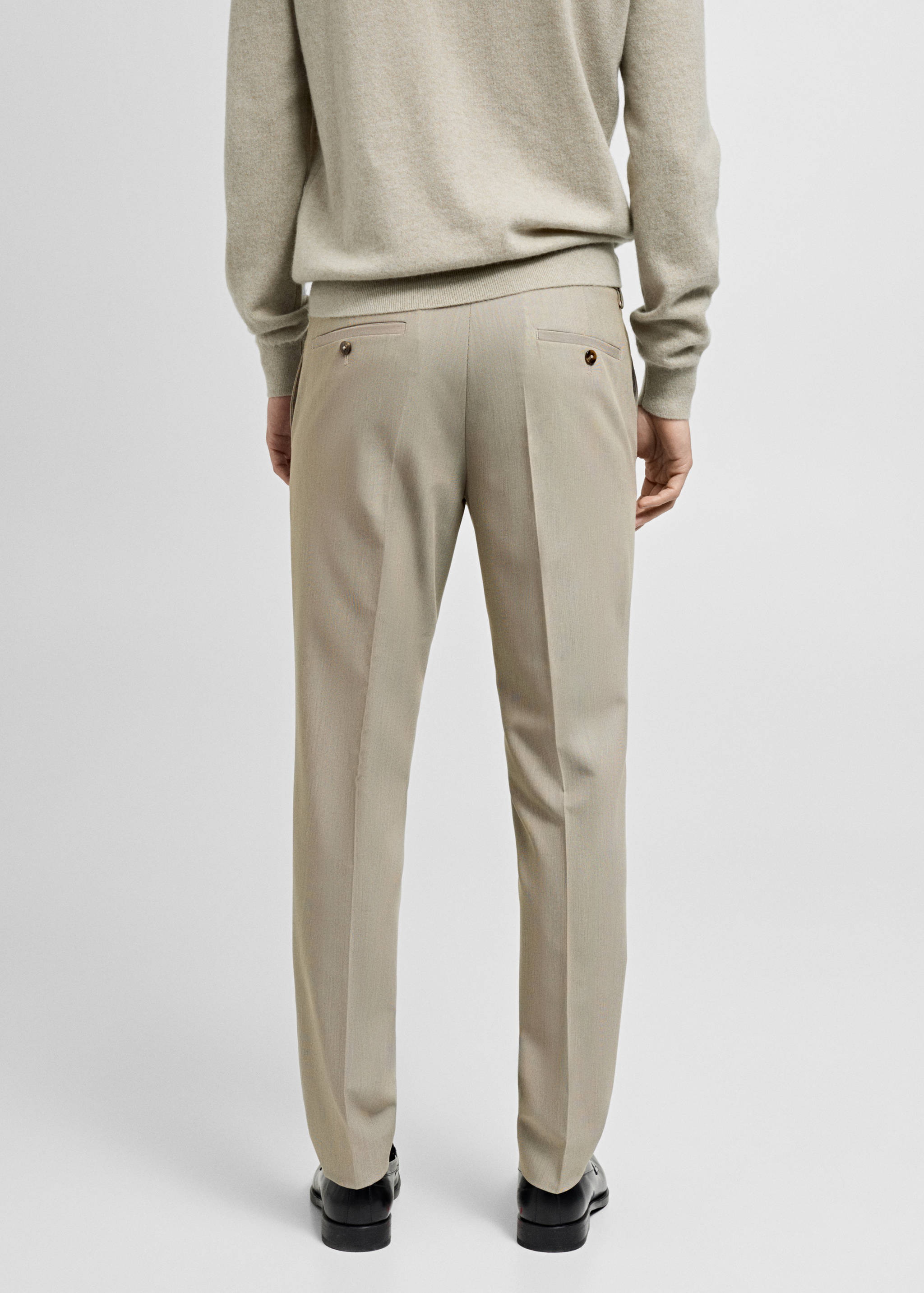 Stretch fabric super slim-fit suit trousers - Reverse of the article