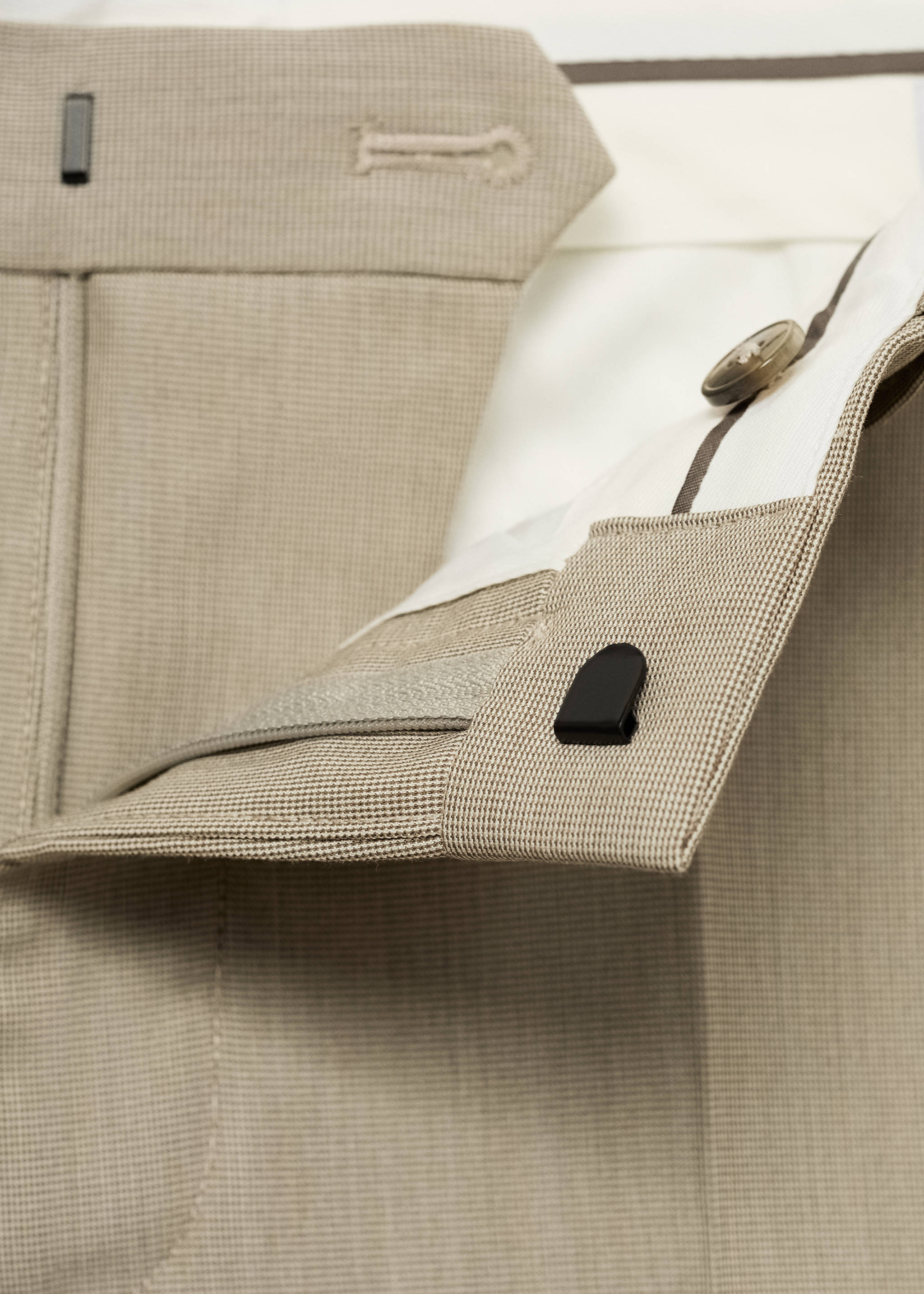 Stretch fabric super slim-fit suit trousers - Details of the article 0
