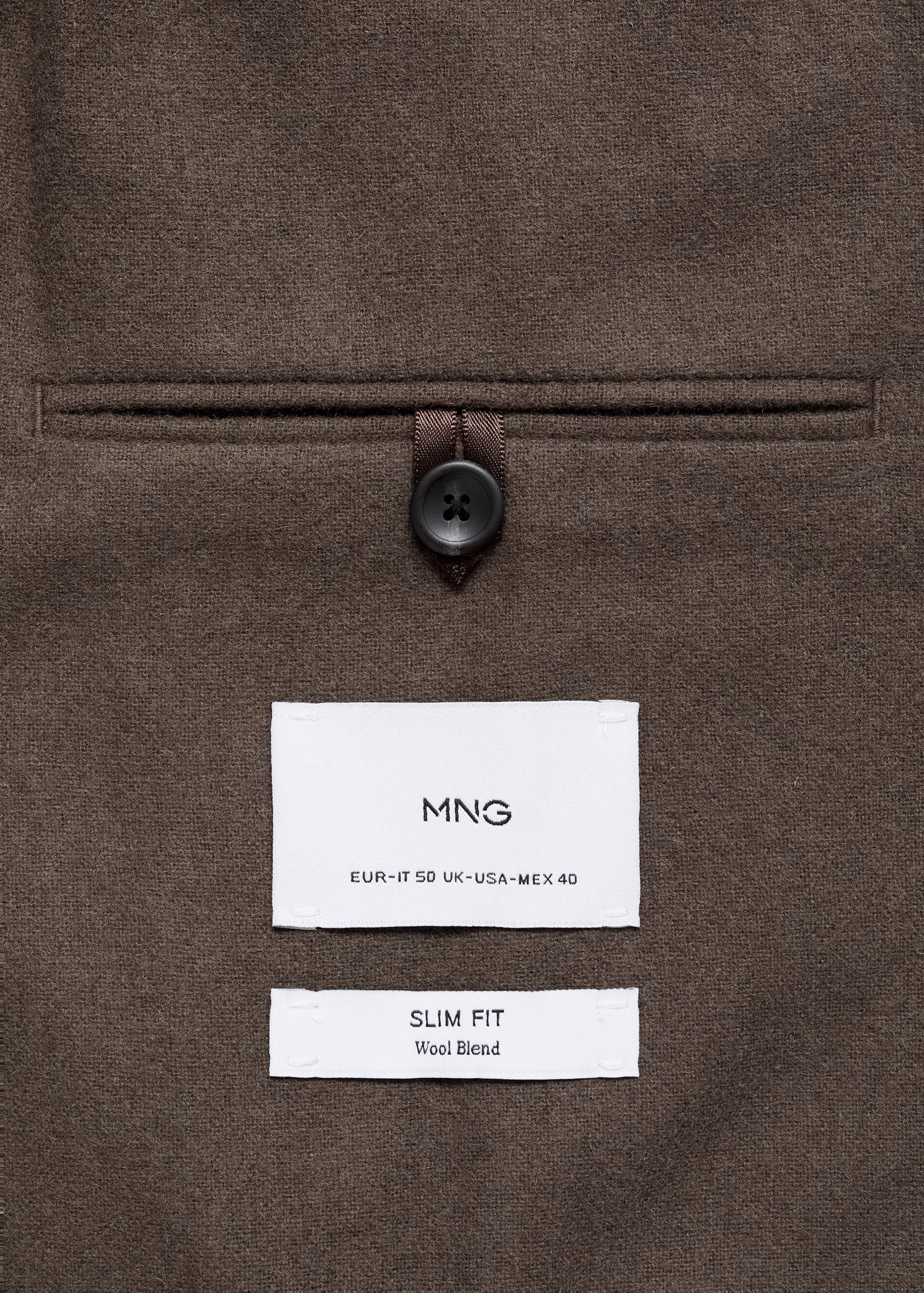 Slim fit wool blend blazer - Details of the article 0