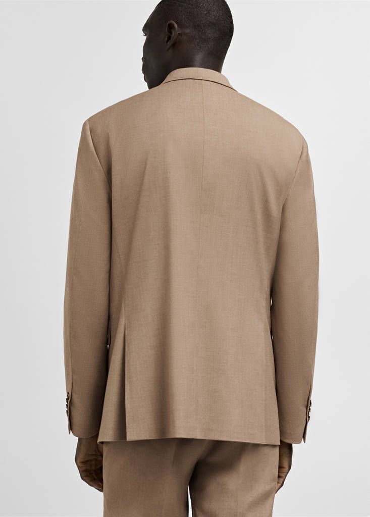 Milan slim-fit suit jacket — Beige