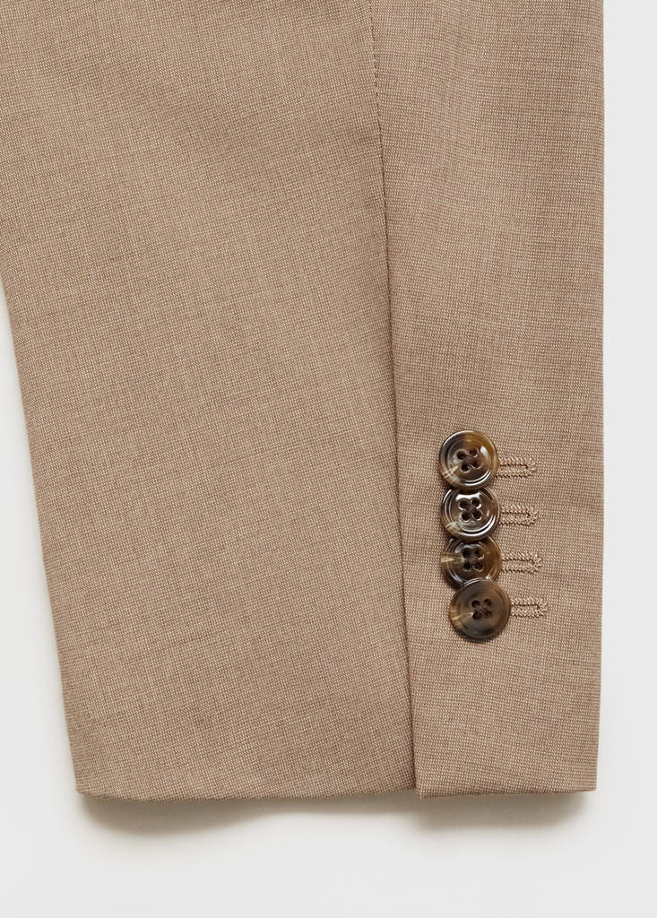 Milan slim-fit suit jacket — Beige