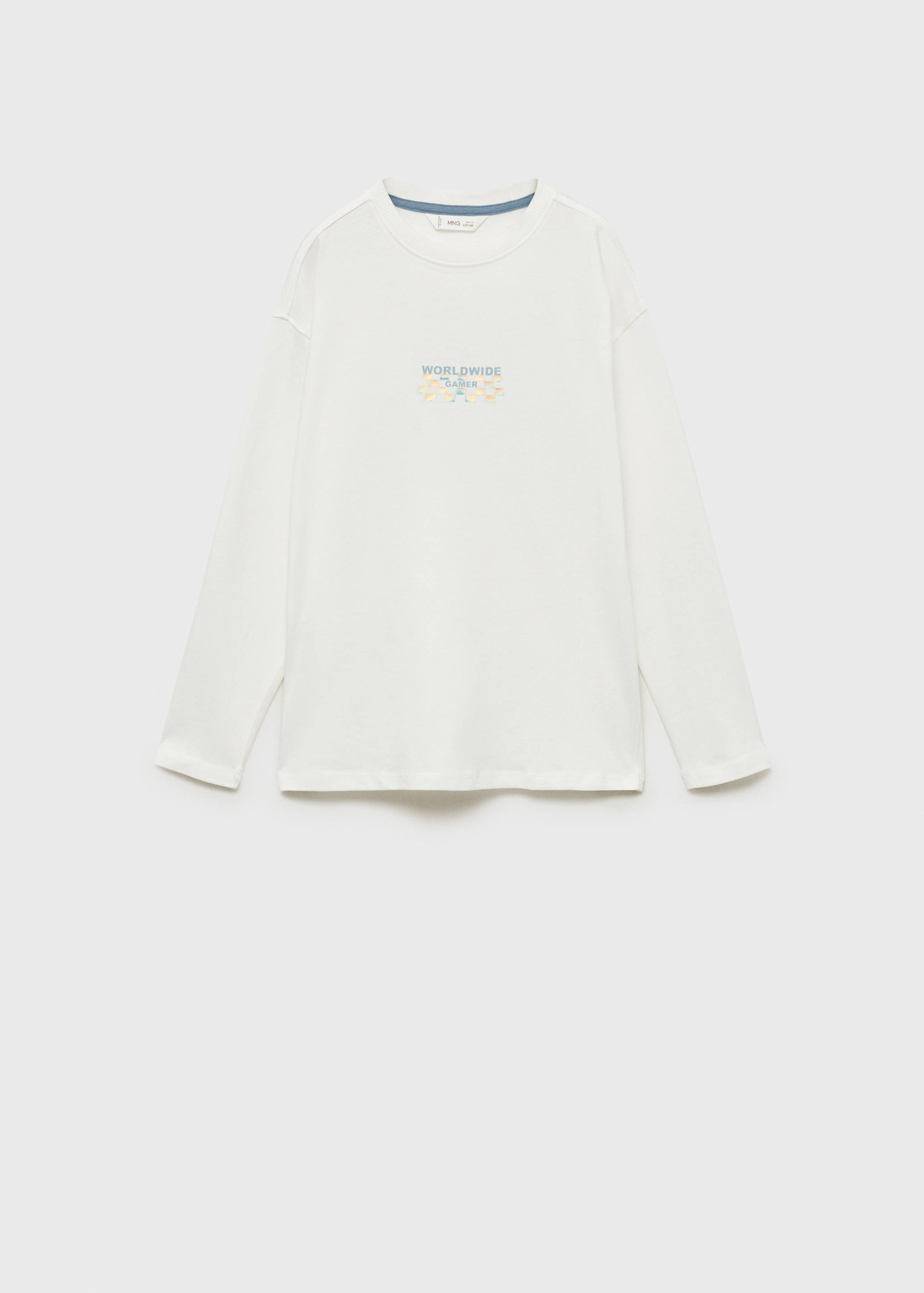 تي شيرت مطبوع بأكمام طويلة - منتج دون نموذج