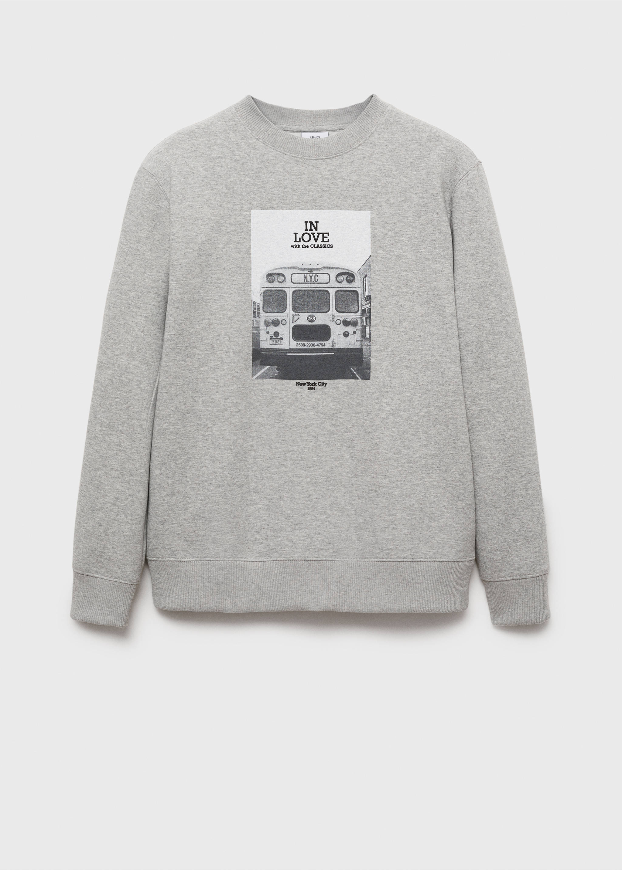 Sudadera algodón estampado gráfico - Artículo sin modelo, Gris oscuro vigoré. Ref: 87010641-00.