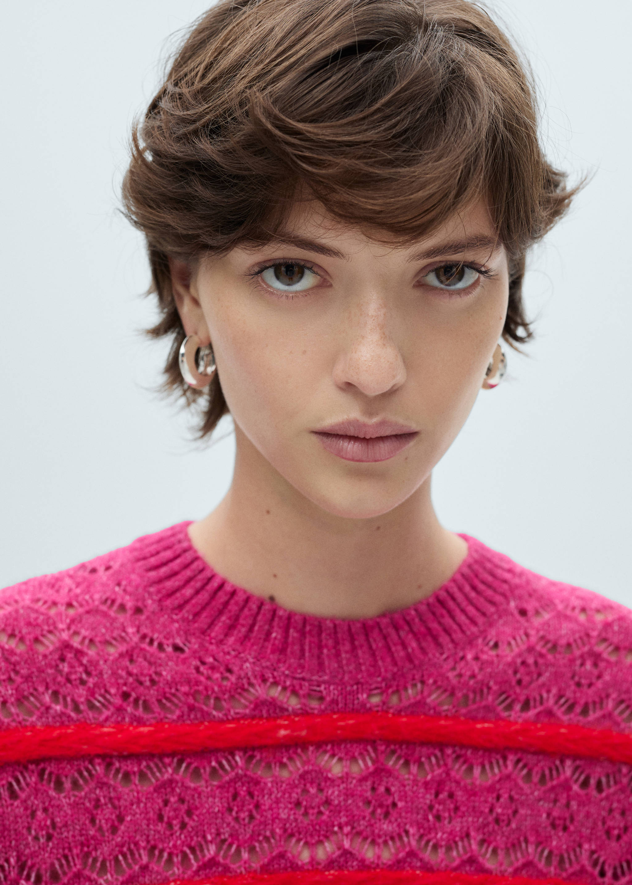 Two-tone openwork sweater - Details of the article 1