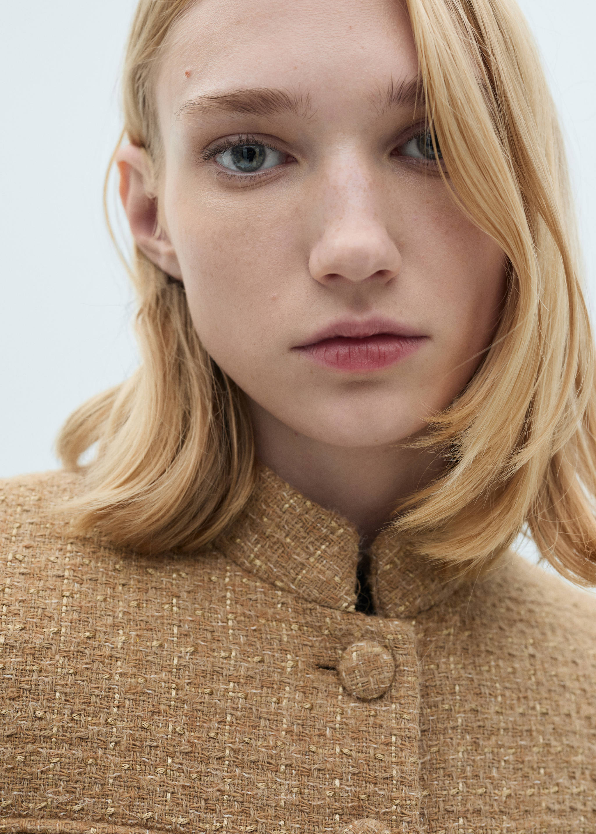Tweed jacket with striped collar - Details of the article 1