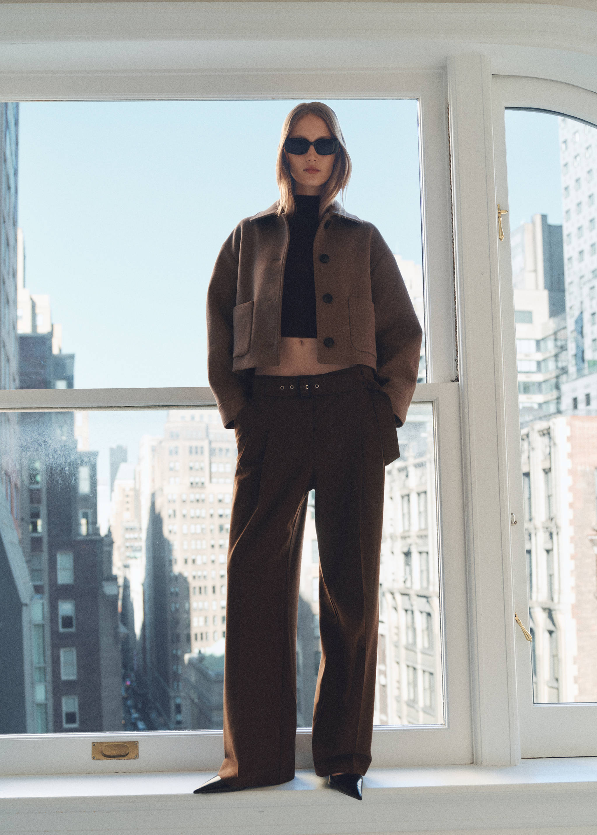 Wool jacket with pockets - General plane