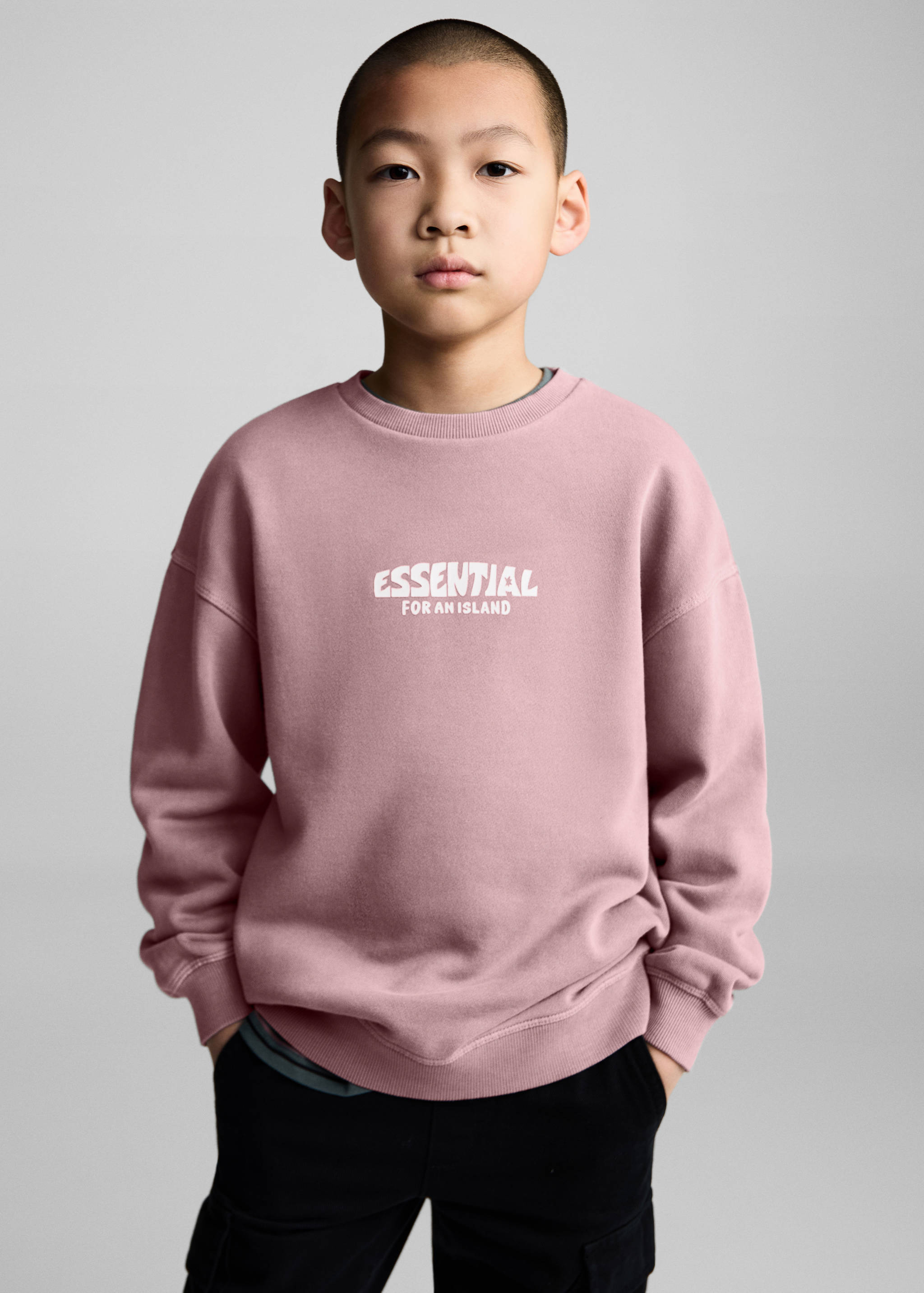 Message cotton sweatshirt - Medium plane