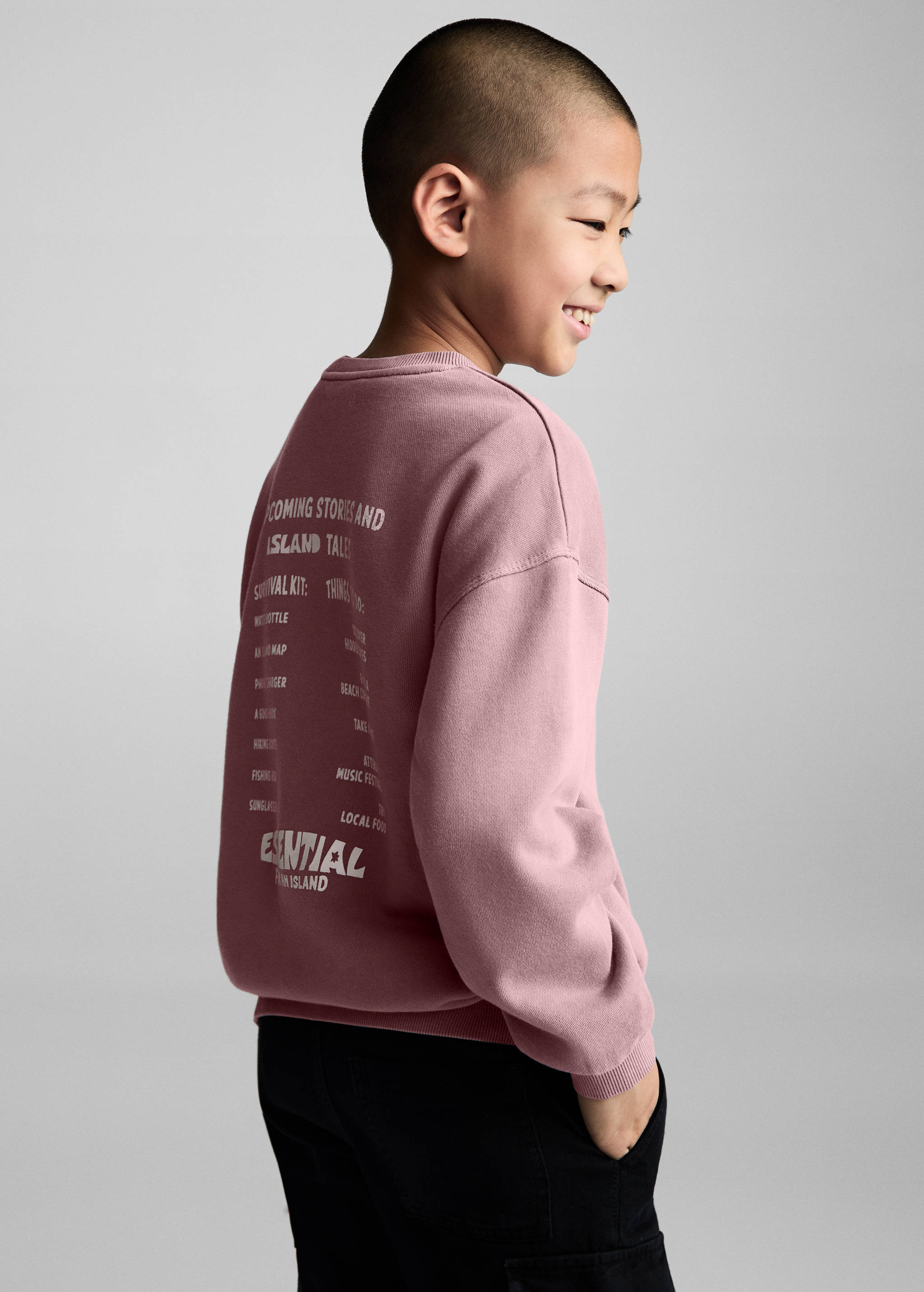Message cotton sweatshirt - Reverse of the article