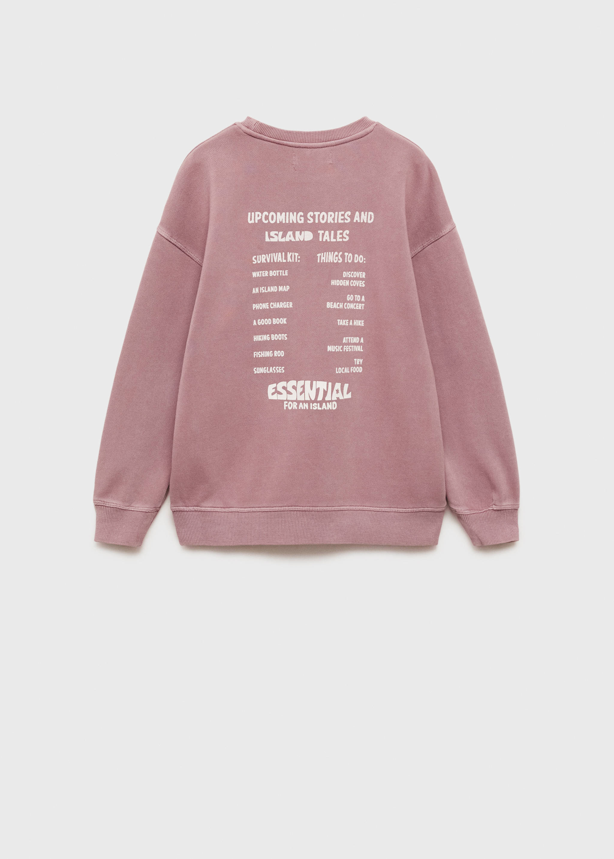 Message cotton sweatshirt - Reverse of the article