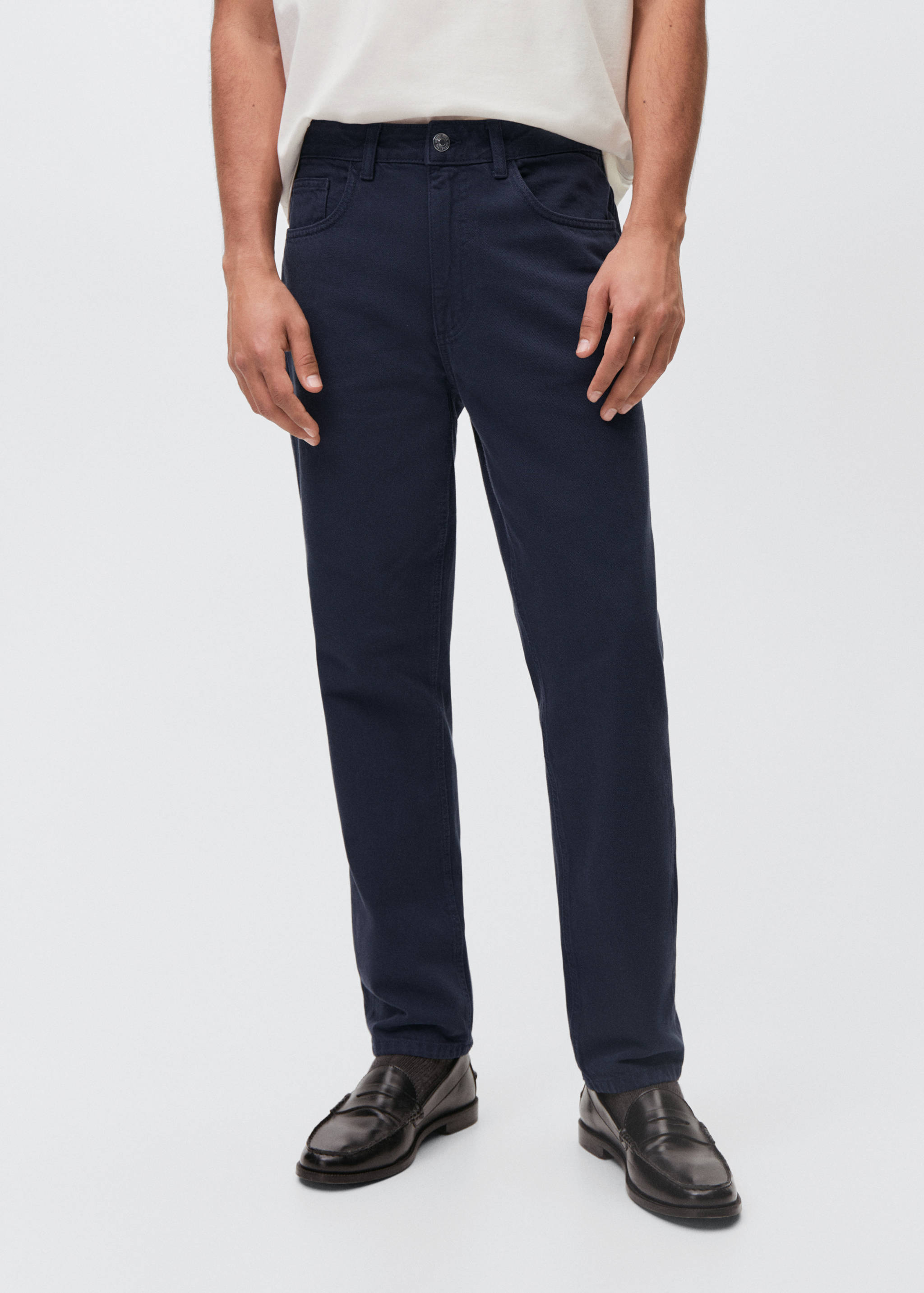 Дънки с кройка Slim - Средна равнина