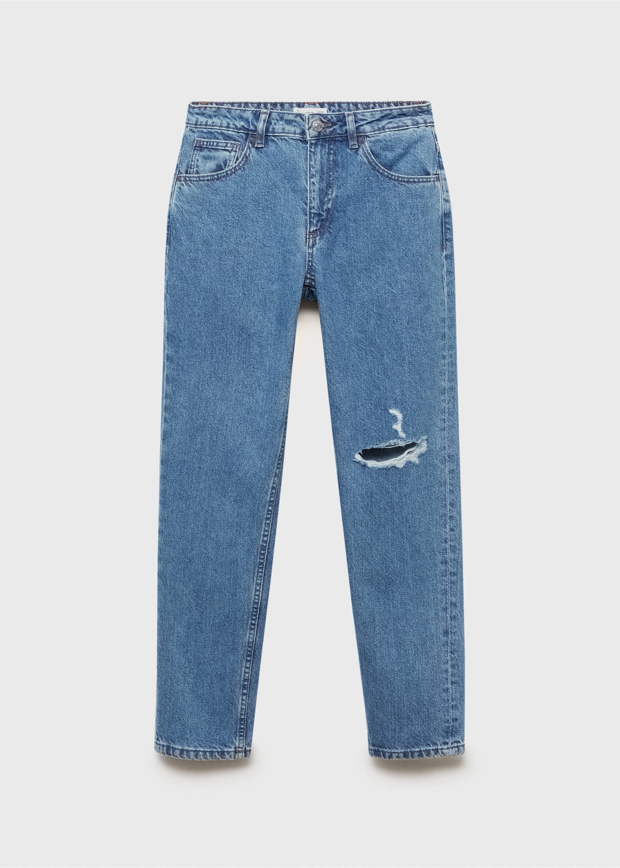 Ripped slim jeans - Article without model, Medium Blue. Ref: 87011055-00.
