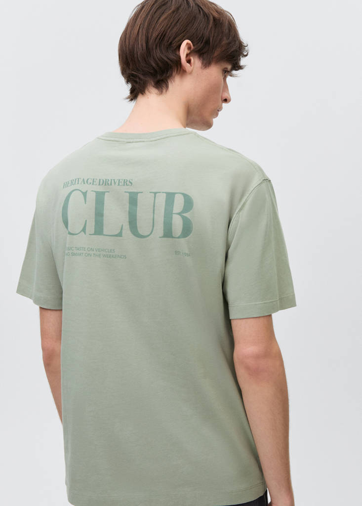 Printed cotton-blend T-shirt — Mint Green