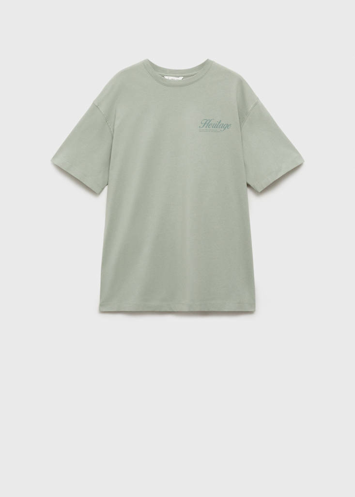 Printed cotton-blend T-shirt — Mint Green