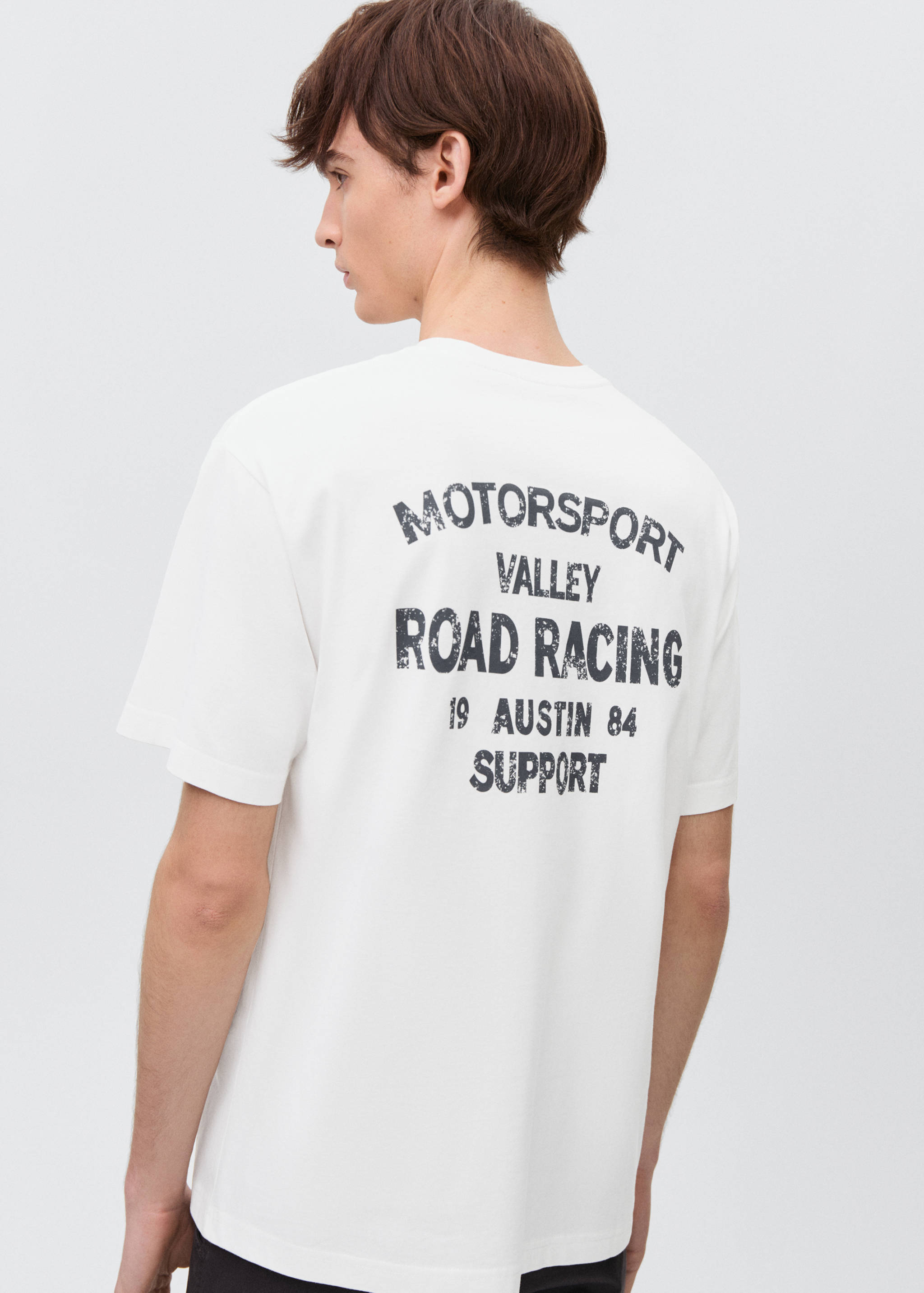 Printed cotton-blend T-shirt - Reverse of the article