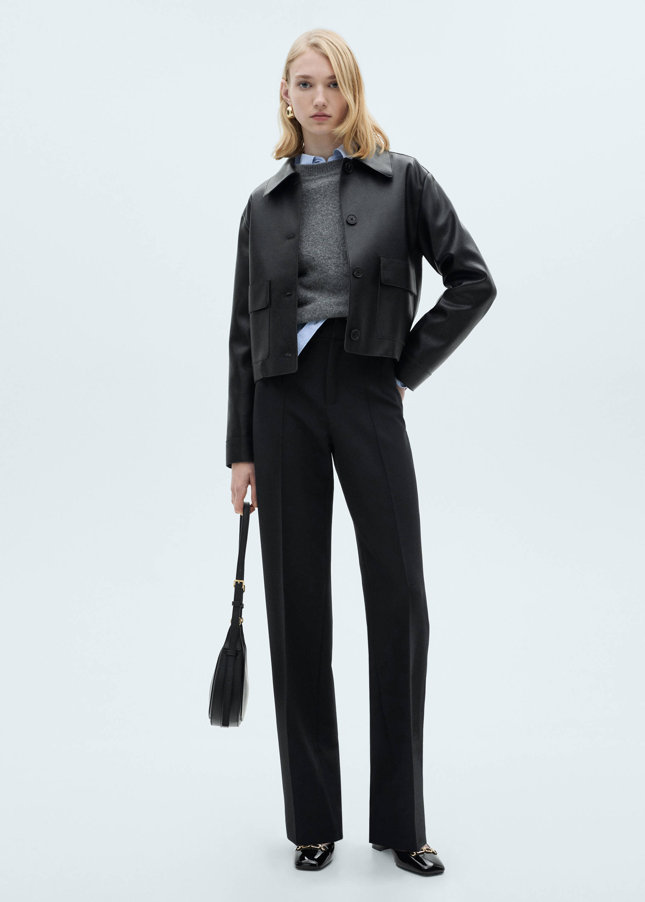 Straight-fit pleated pants - General plane