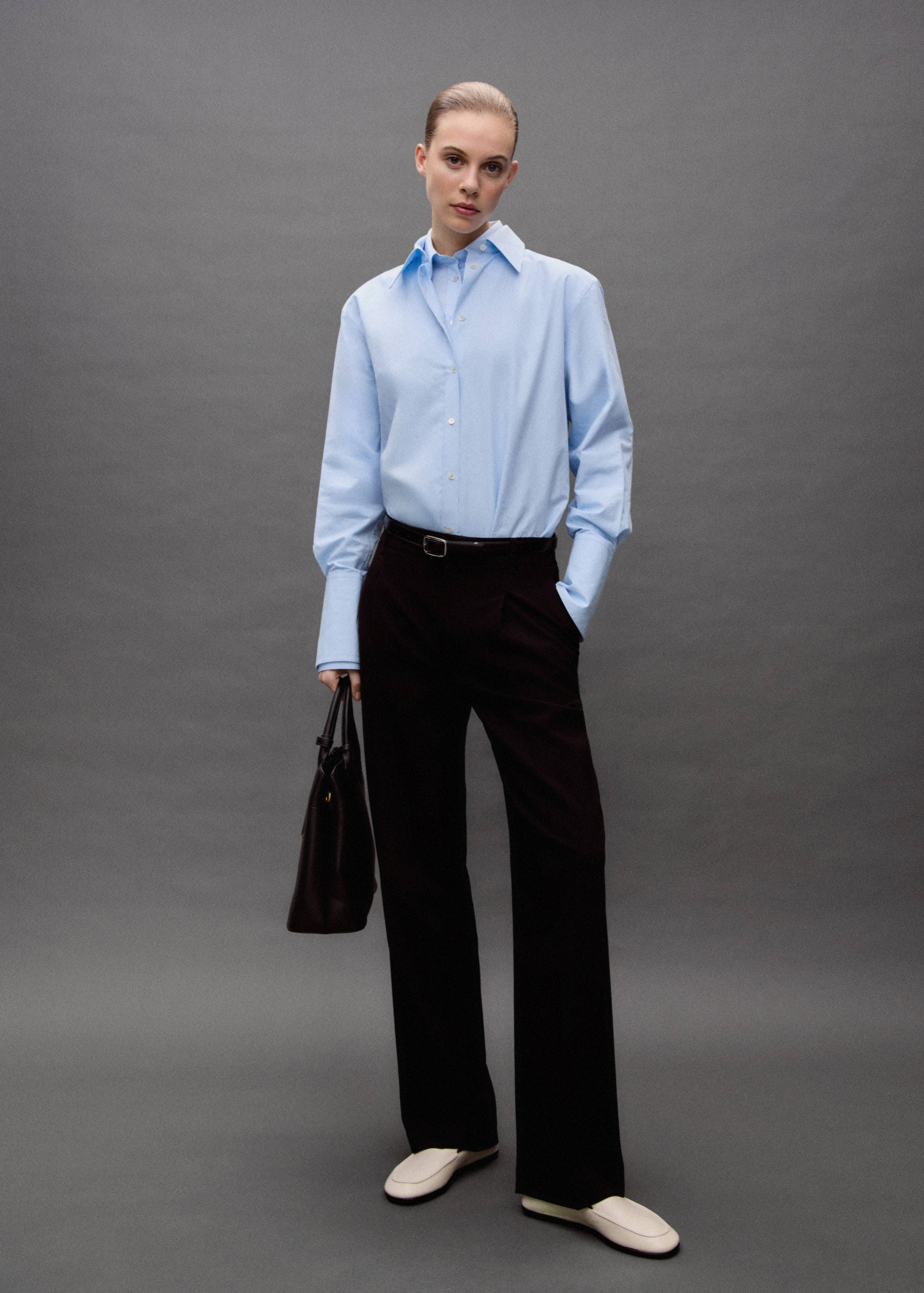 Straight-fit pleated pants - Details of the article 6