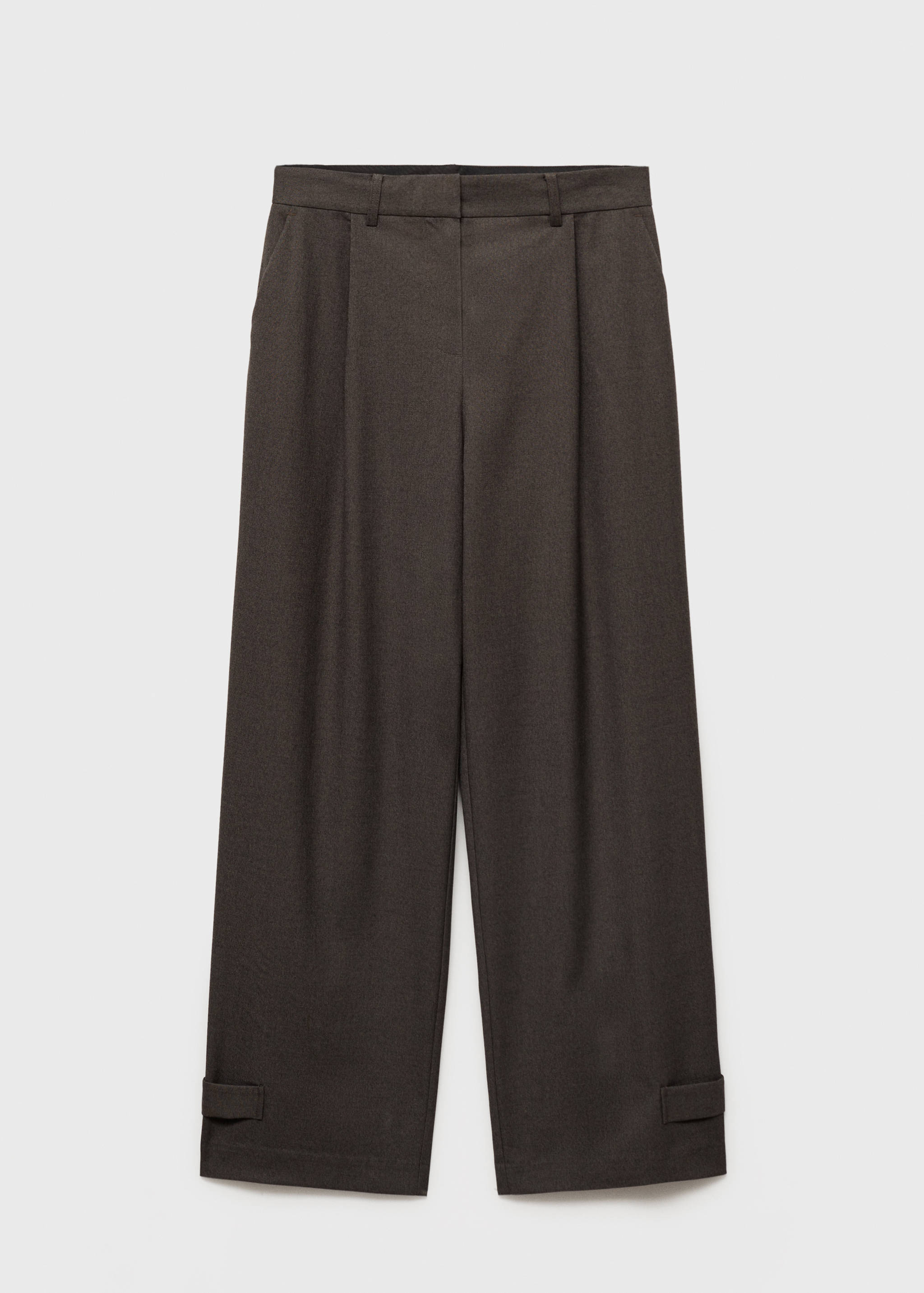 Buttoned-hem wide leg trousers - Article without model
