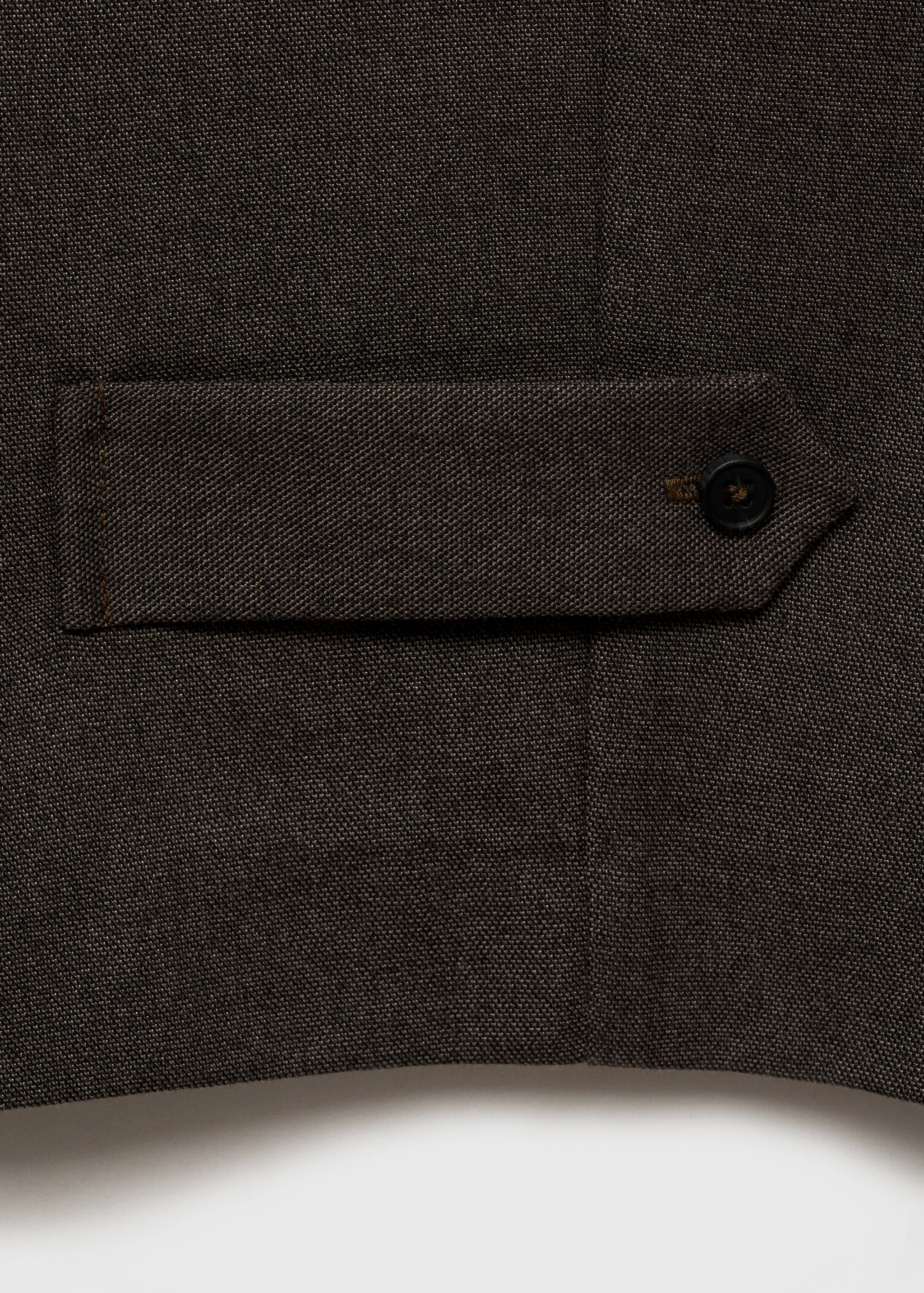 Buttoned-hem wide leg trousers - Details of the article 0