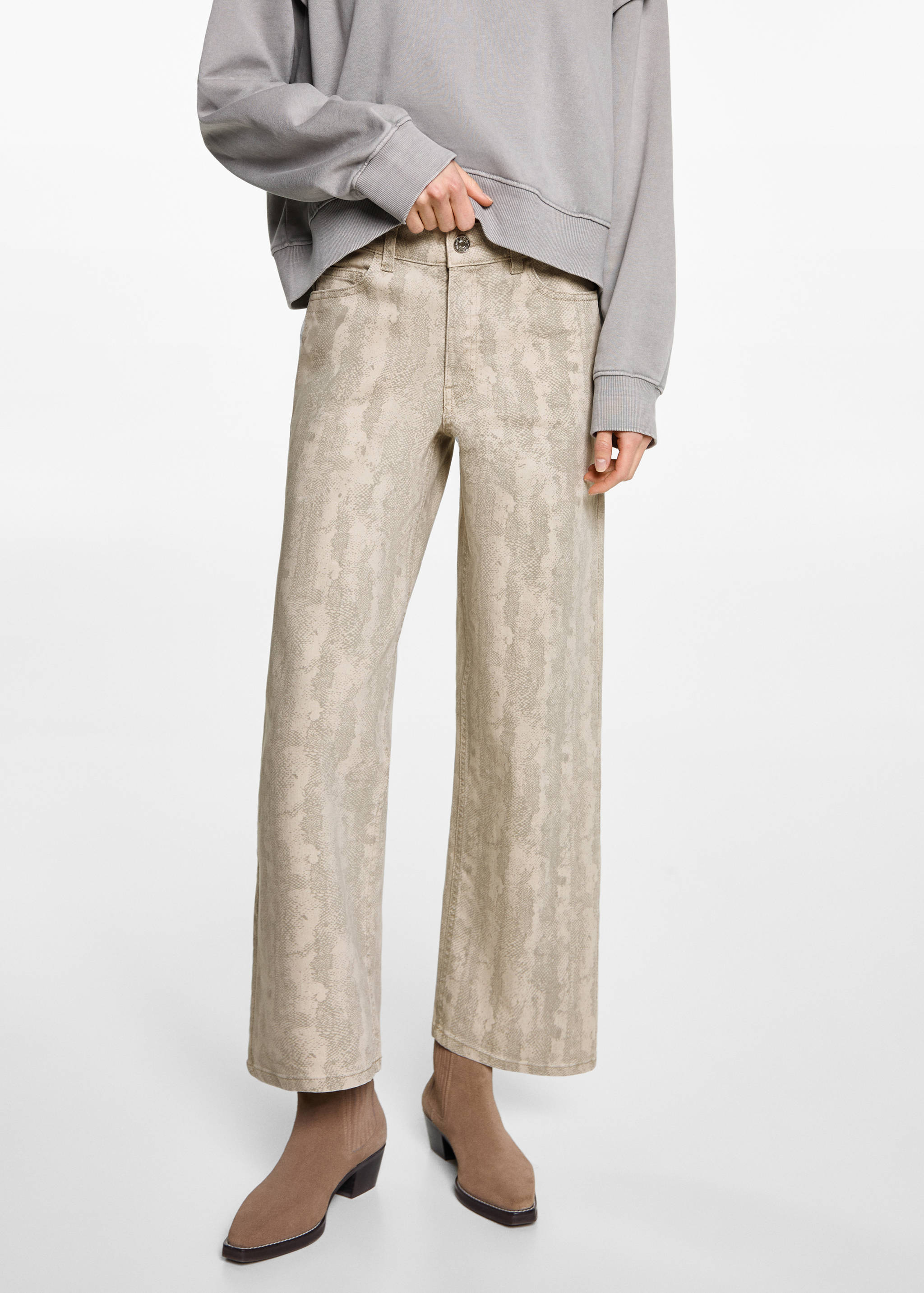 Printed culotte pants - Medium plane