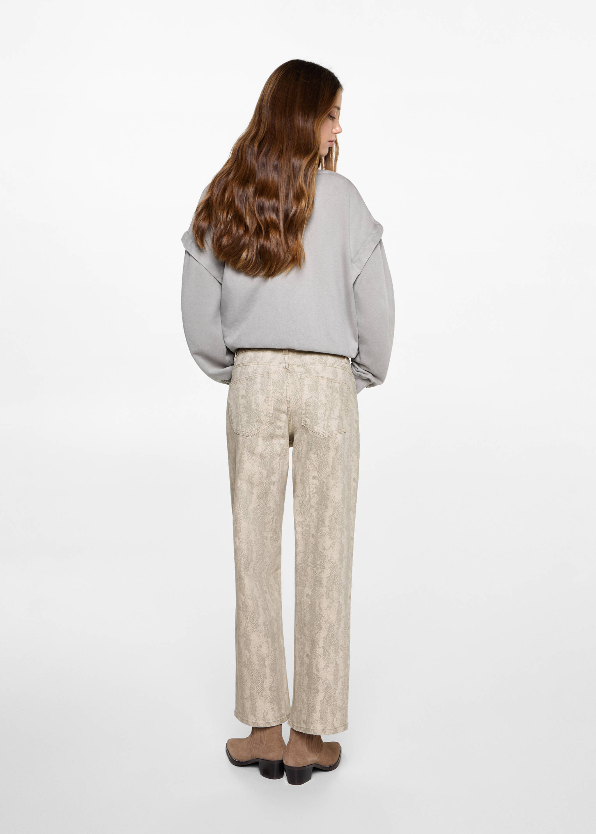 Printed culotte pants - Reverse of the article