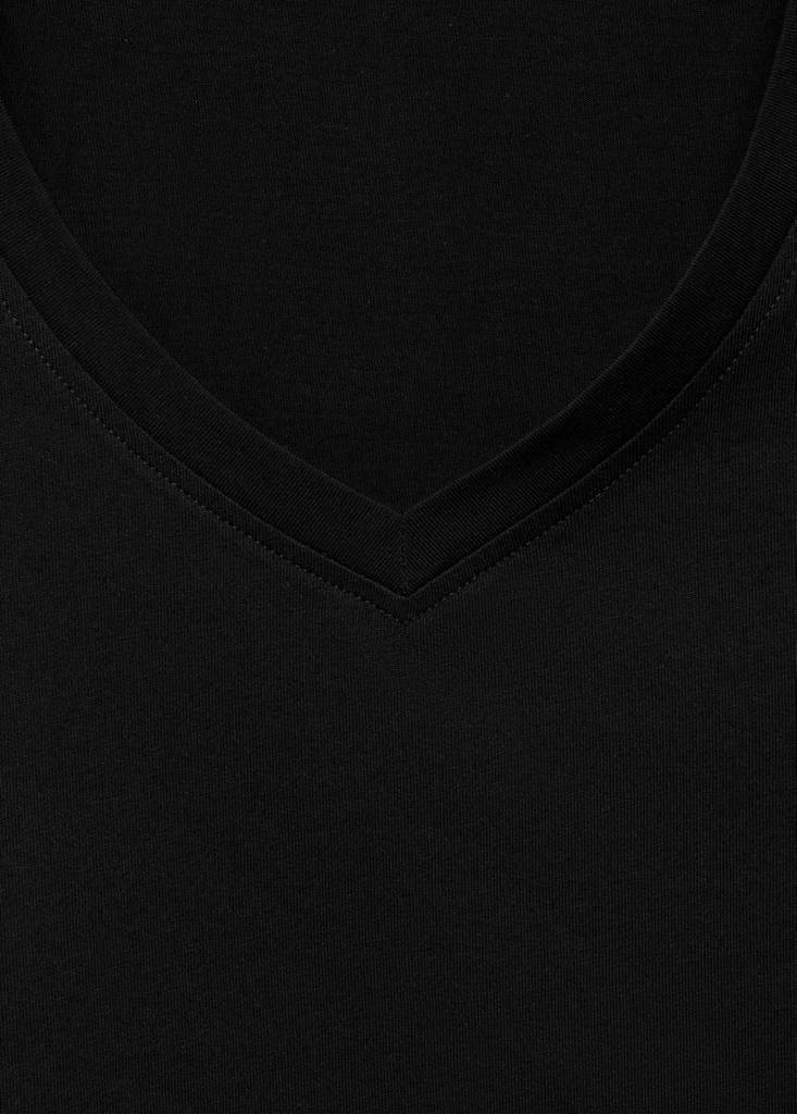 V-neck T-shirt — Black