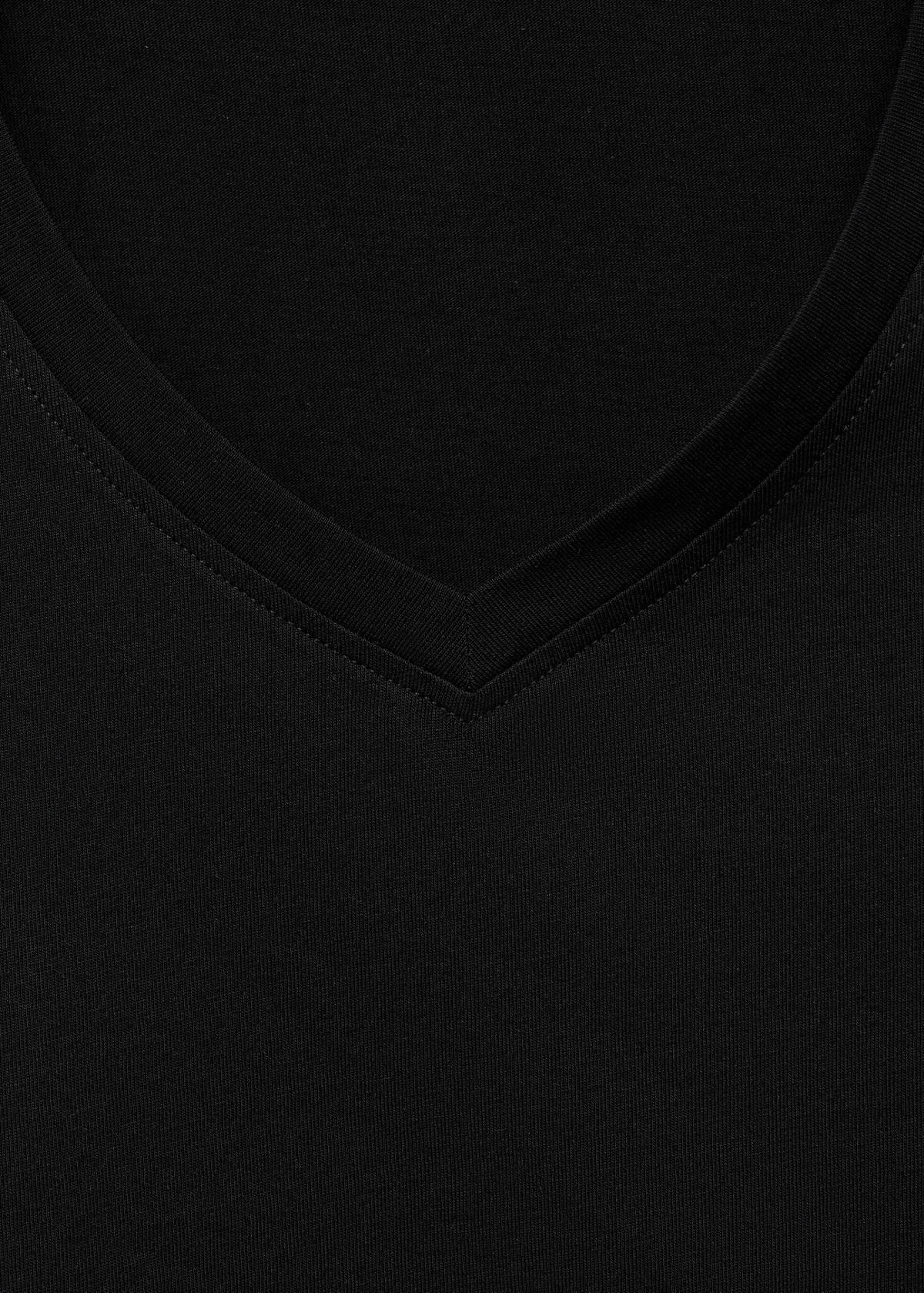 V-neck T-shirt — Black